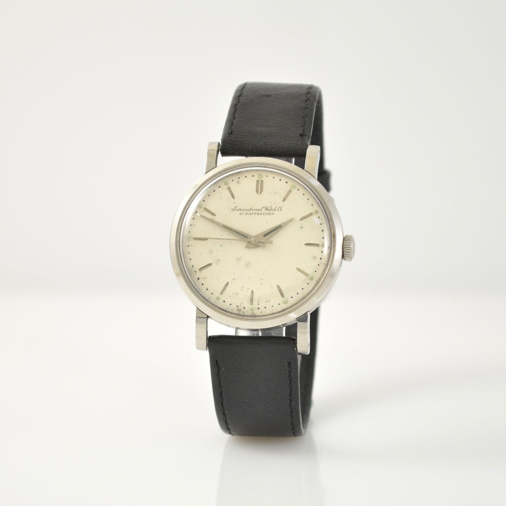 IWC gents wristwatch with calibre 852 in steel, Switzerland around 1955, self winding, 3-piece - Bild 3 aus 5