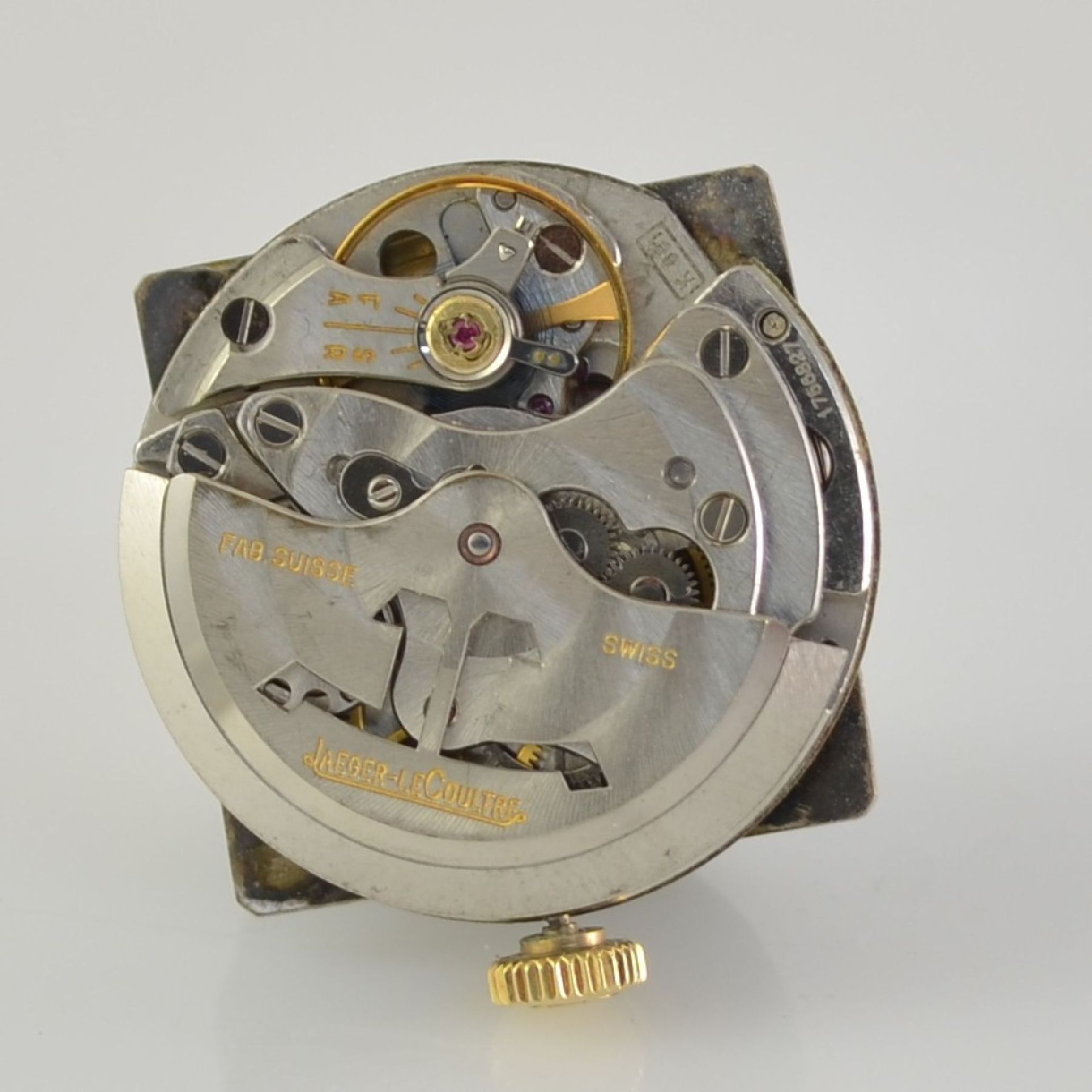 Jaeger-LeCoultre 18k yellow gold gents wristwatch, Switzerland around 1965, self winding, two- - Bild 8 aus 8
