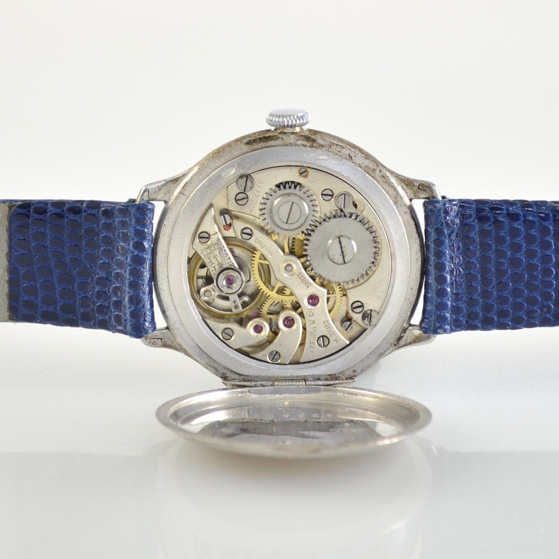 ETERNA 3 wristwatches in silver, Switzerland around 1925, manual winding, silver-hinge cases, - Bild 5 aus 17