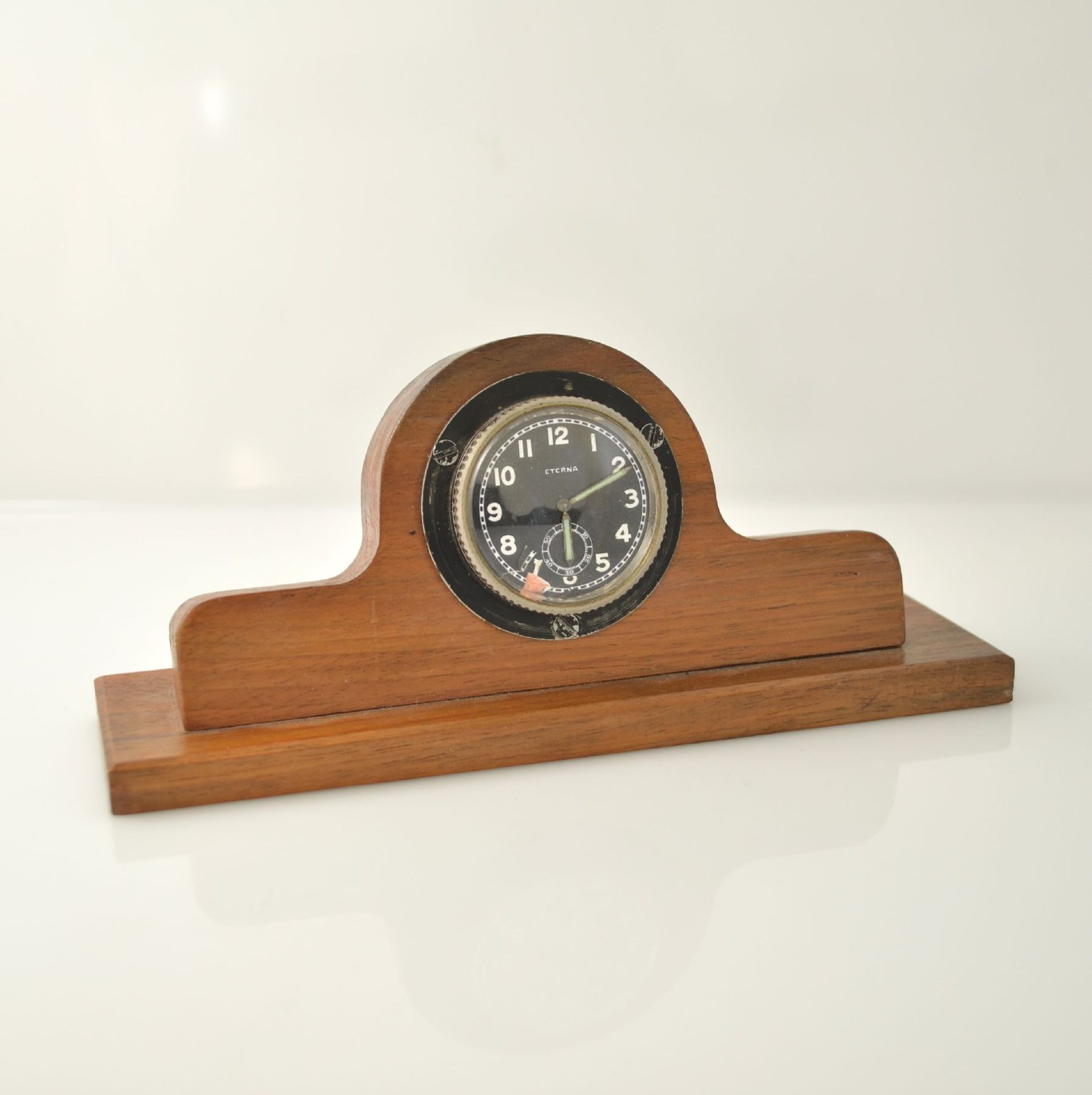 ETERNA Konvolut 3 table clocks & one board watch, Switzerland approx. 1910-1930, 1. small board - Bild 12 aus 16