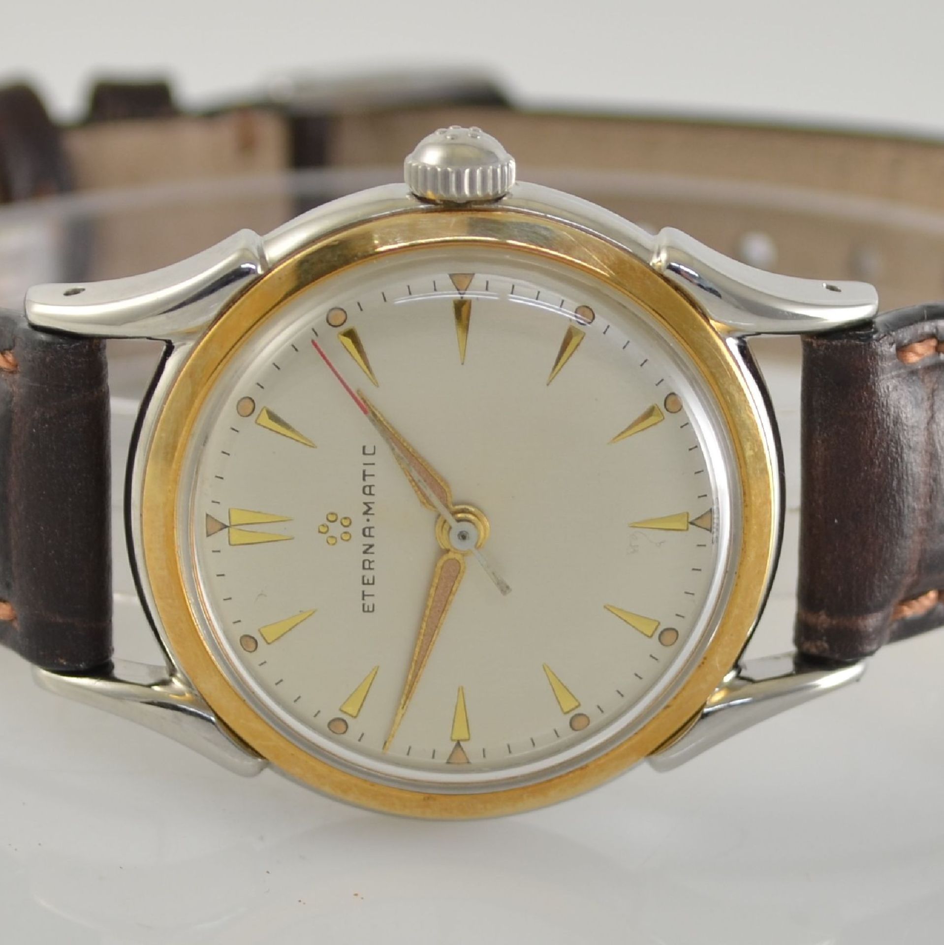 ETERNA-MATIC 2 wristwatches in steel & steel/ gold, Switzerland around 1955, self winding, 1 x - Bild 2 aus 12