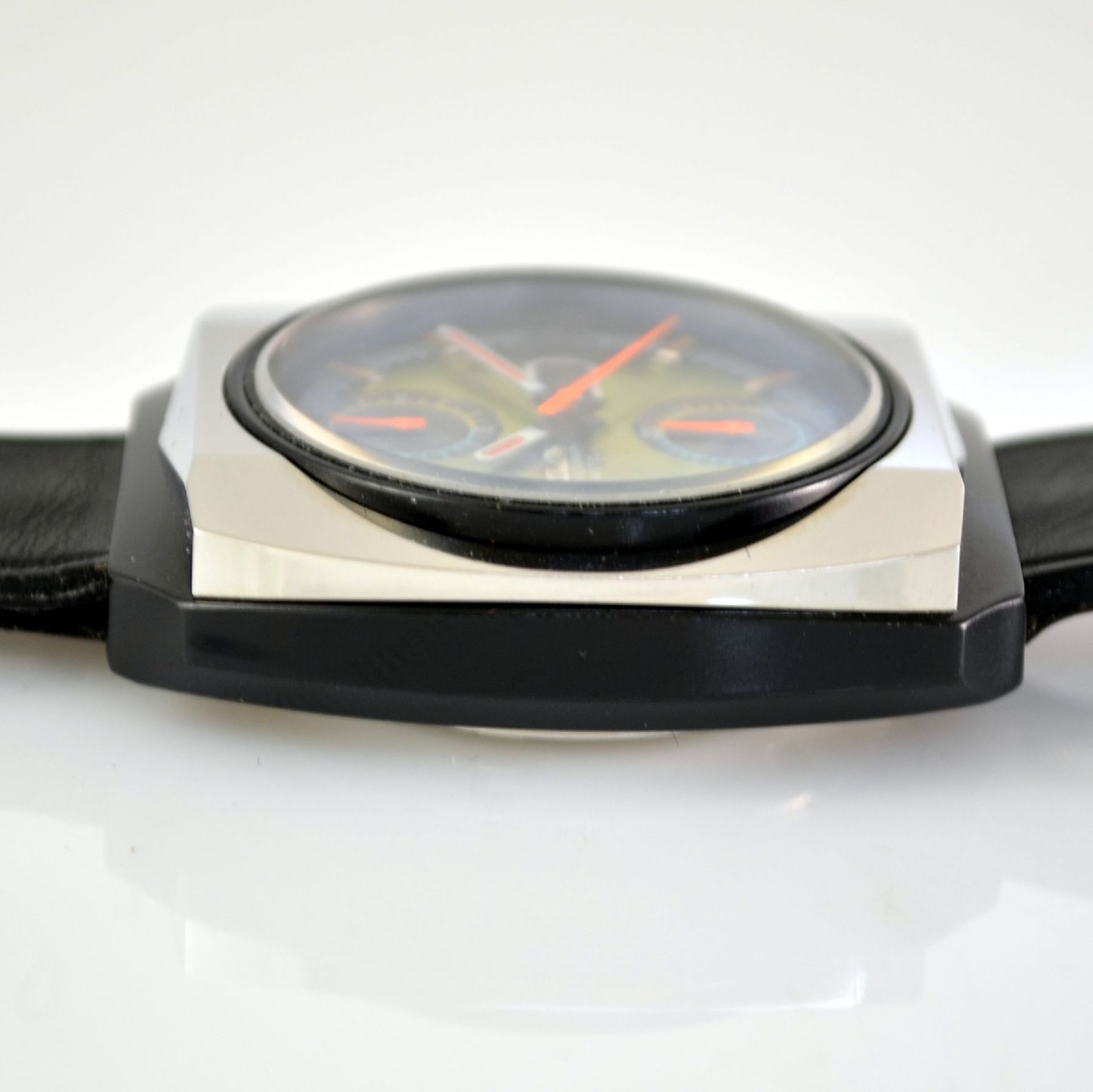 CITIZEN Monaco nearly mint gents wristwatch with flyback-chronograph, Japan around 1975, self - Bild 6 aus 11