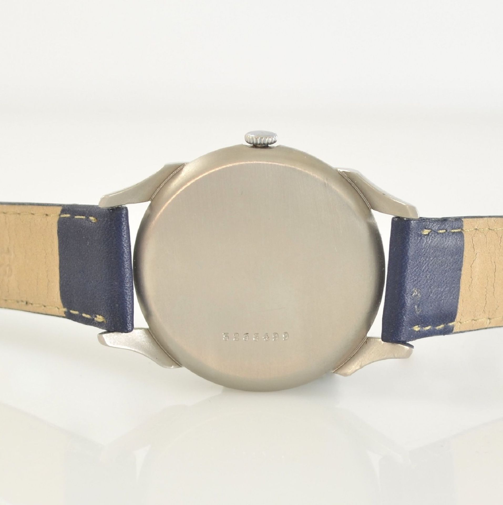 ETERNA big gents wristwatch in steel, Switzerland around 1950, manual winding, pressed down case - Bild 5 aus 7