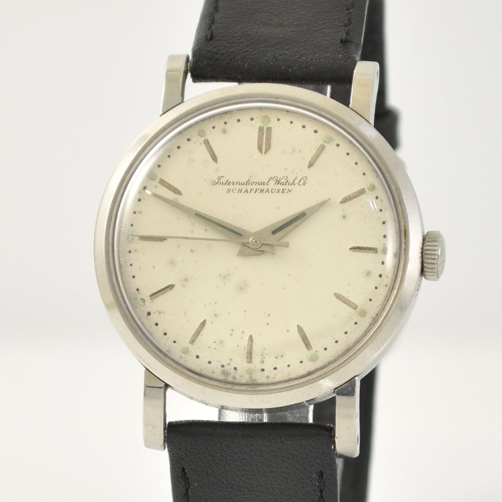 IWC gents wristwatch with calibre 852 in steel, Switzerland around 1955, self winding, 3-piece - Bild 4 aus 5