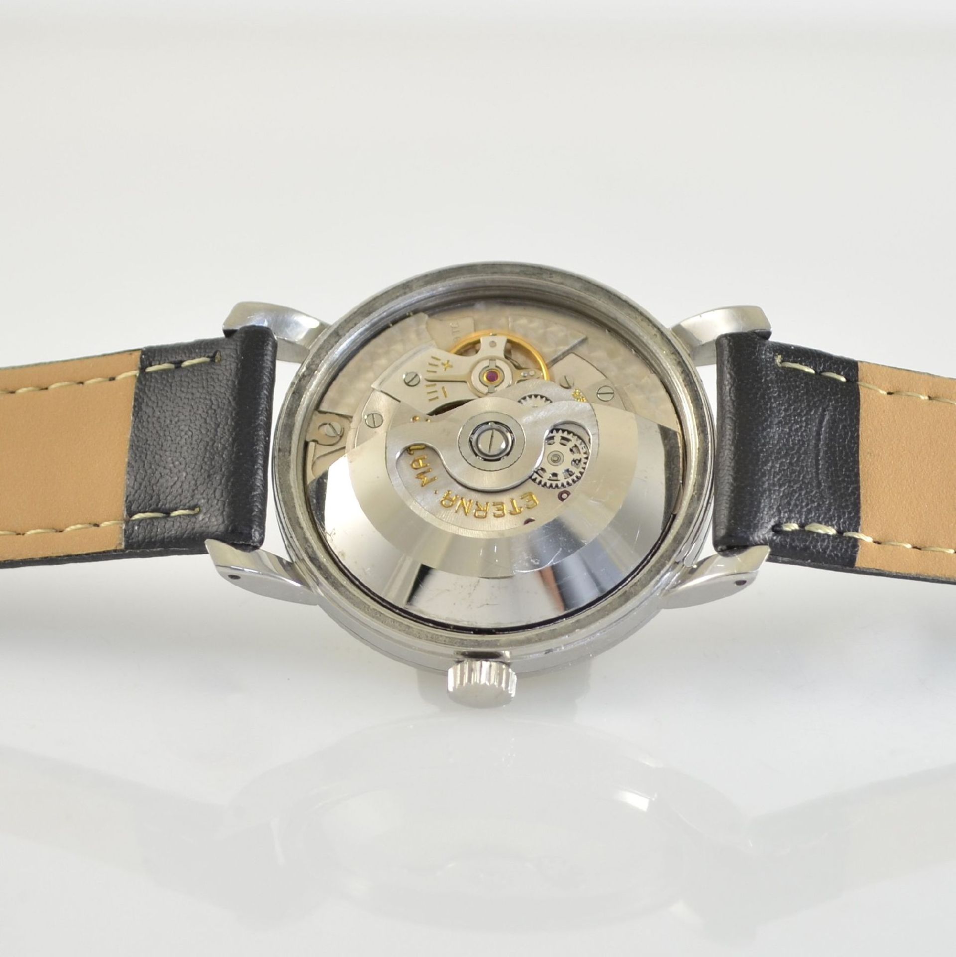 ETERNA-MATIC 2 wristwatches in steel, Switzerland around 1950, self winding & manual winding, - Bild 12 aus 13