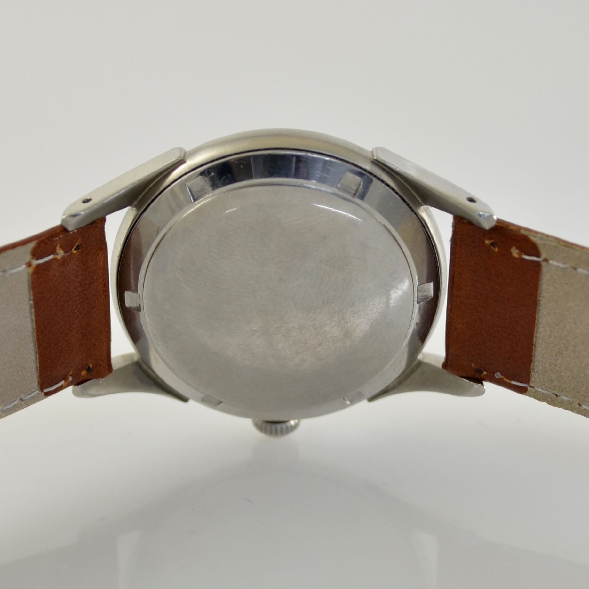 ETERNA-MATIC 2 wristwatches in steel, Switzerland around 1950, screwed down cases with unusual lugs, - Bild 4 aus 13