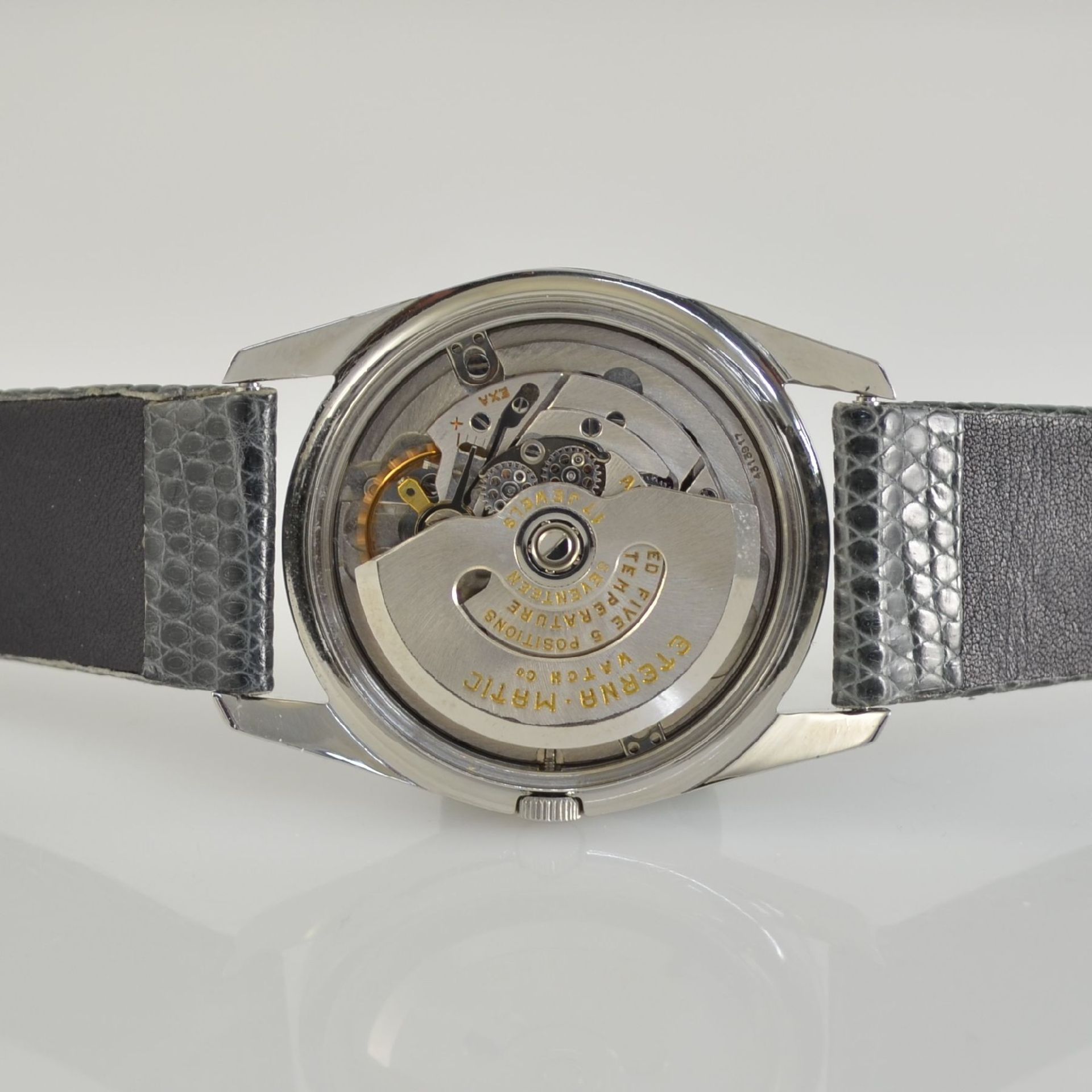 ETERNA-MATIC 2 chronometer in steel, Switzerland around 1960, case backs screwed down, silvered - Bild 12 aus 12