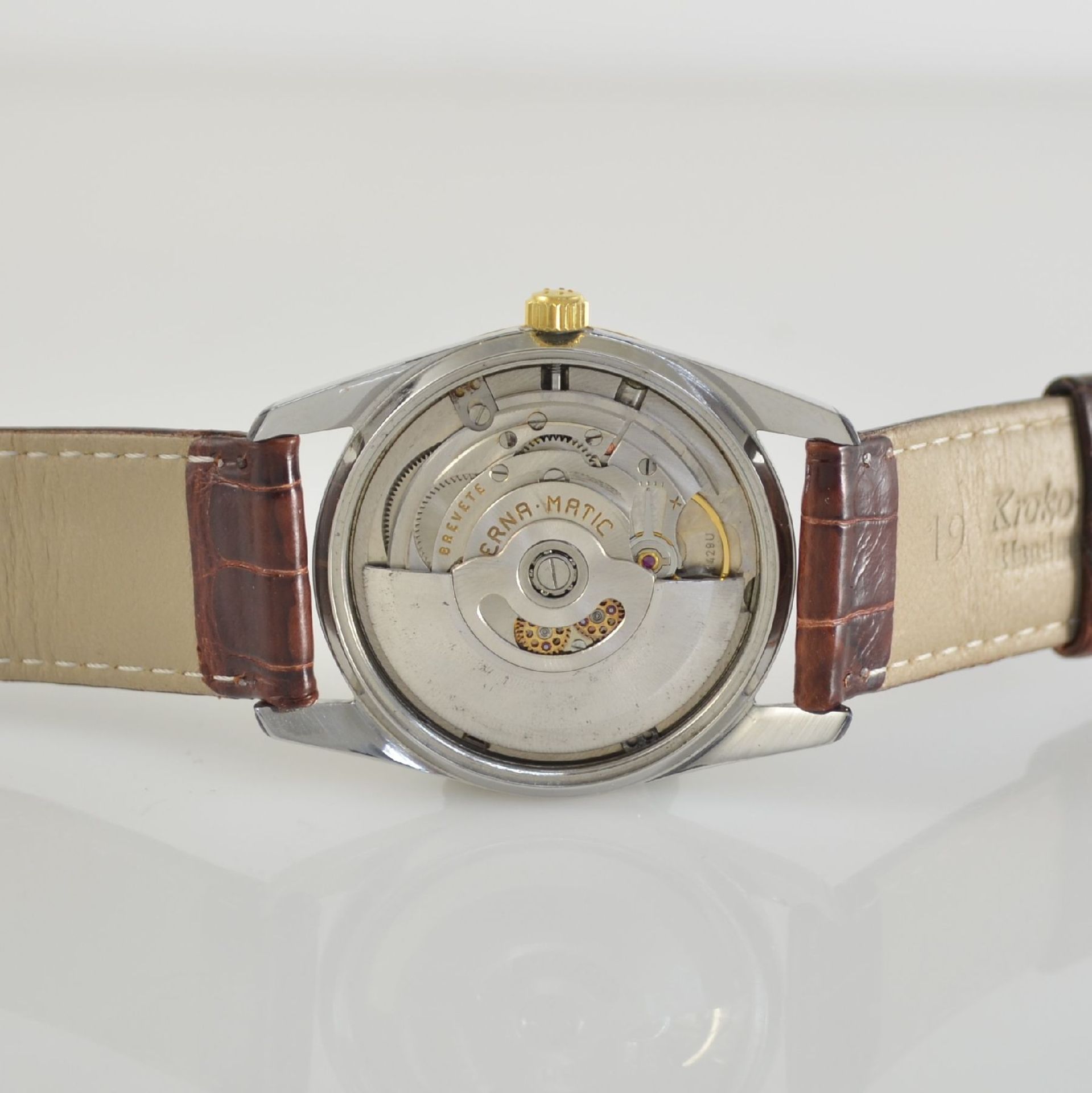 ETERNA-MATIC 2 Chronometer Centenaire in steel& steel/gold, Switzerland around 1960, screweddown - Bild 10 aus 11