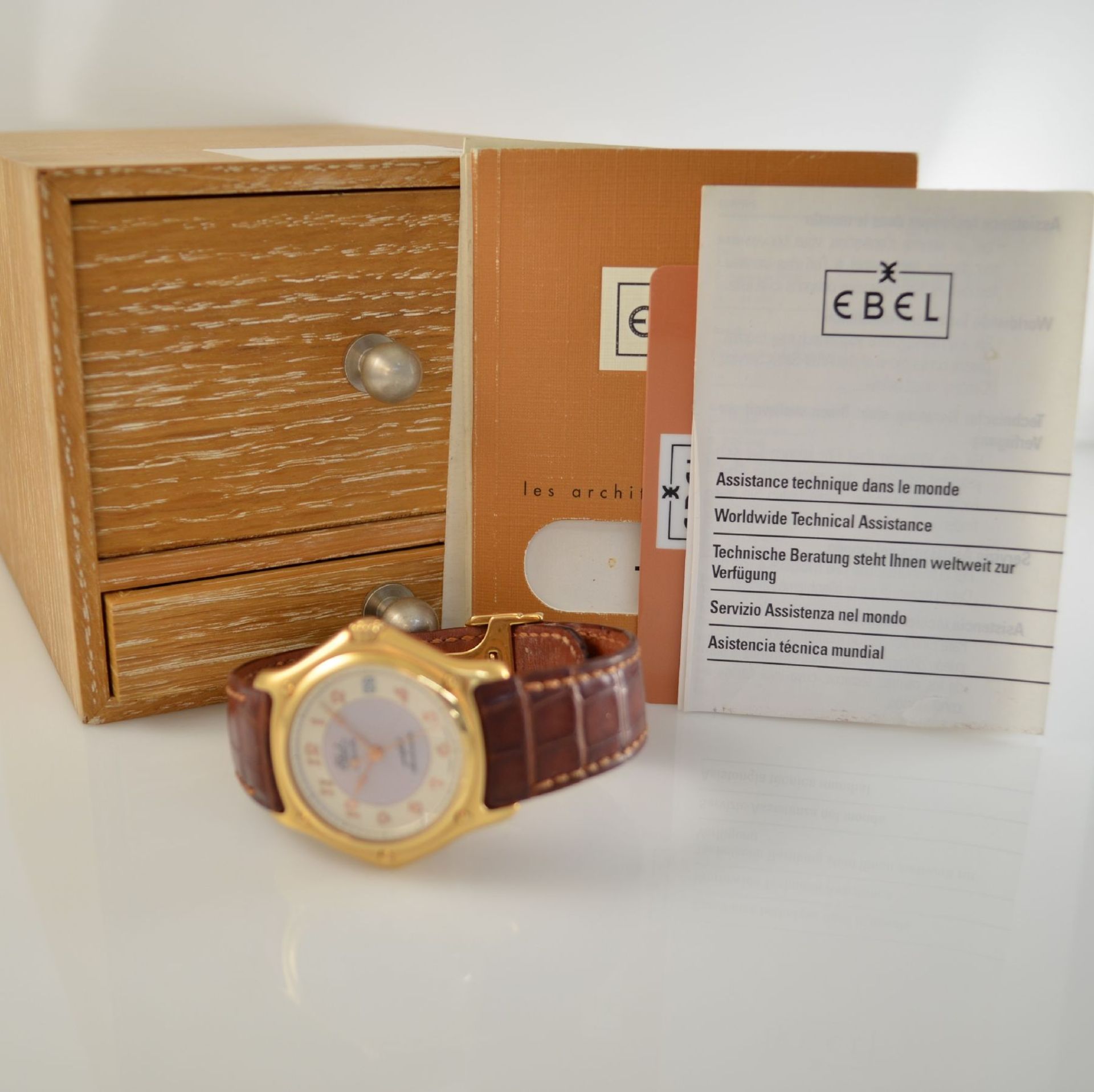 EBEL rare 18k pink gold gents wristwatch series 1911, self winding, chronometer made in a limited - Bild 6 aus 6