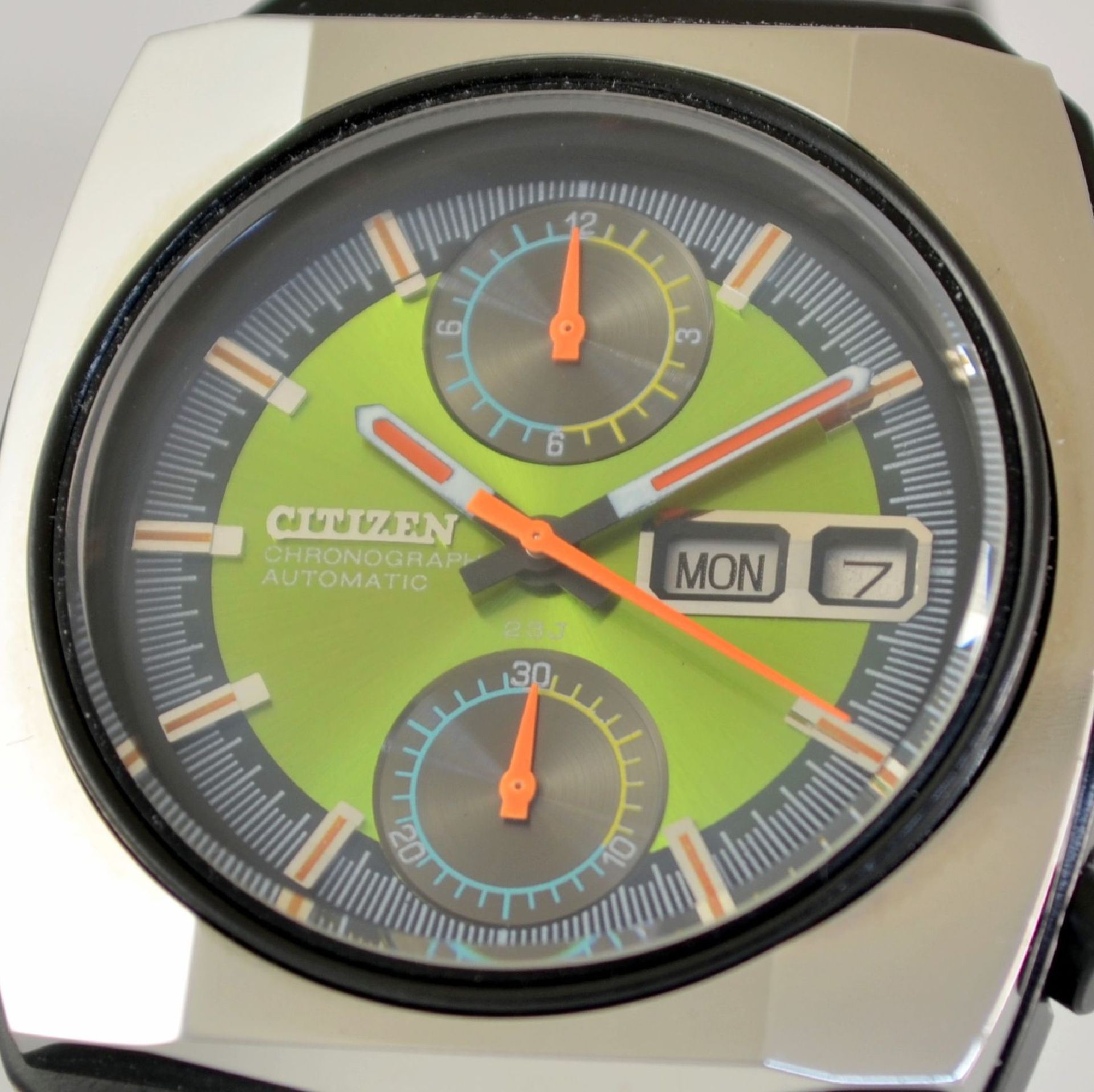 CITIZEN Monaco nearly mint gents wristwatch with flyback-chronograph, Japan around 1975, self - Bild 4 aus 11