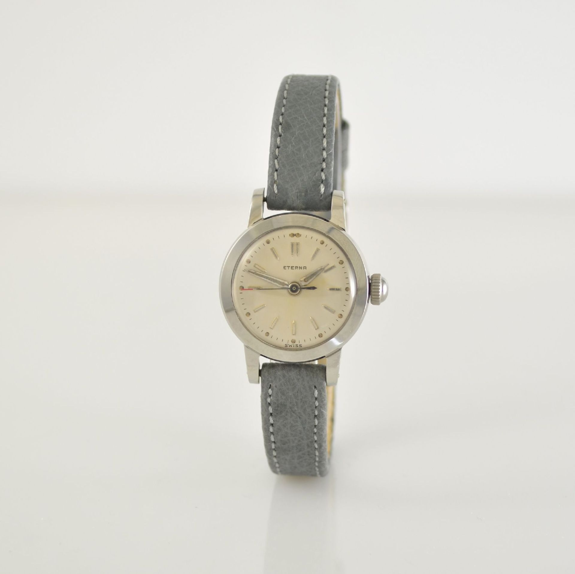 ETERNA-MATIC 2 wristwatches in steel, Switzerland around 1950, self winding & manual winding, - Bild 3 aus 13