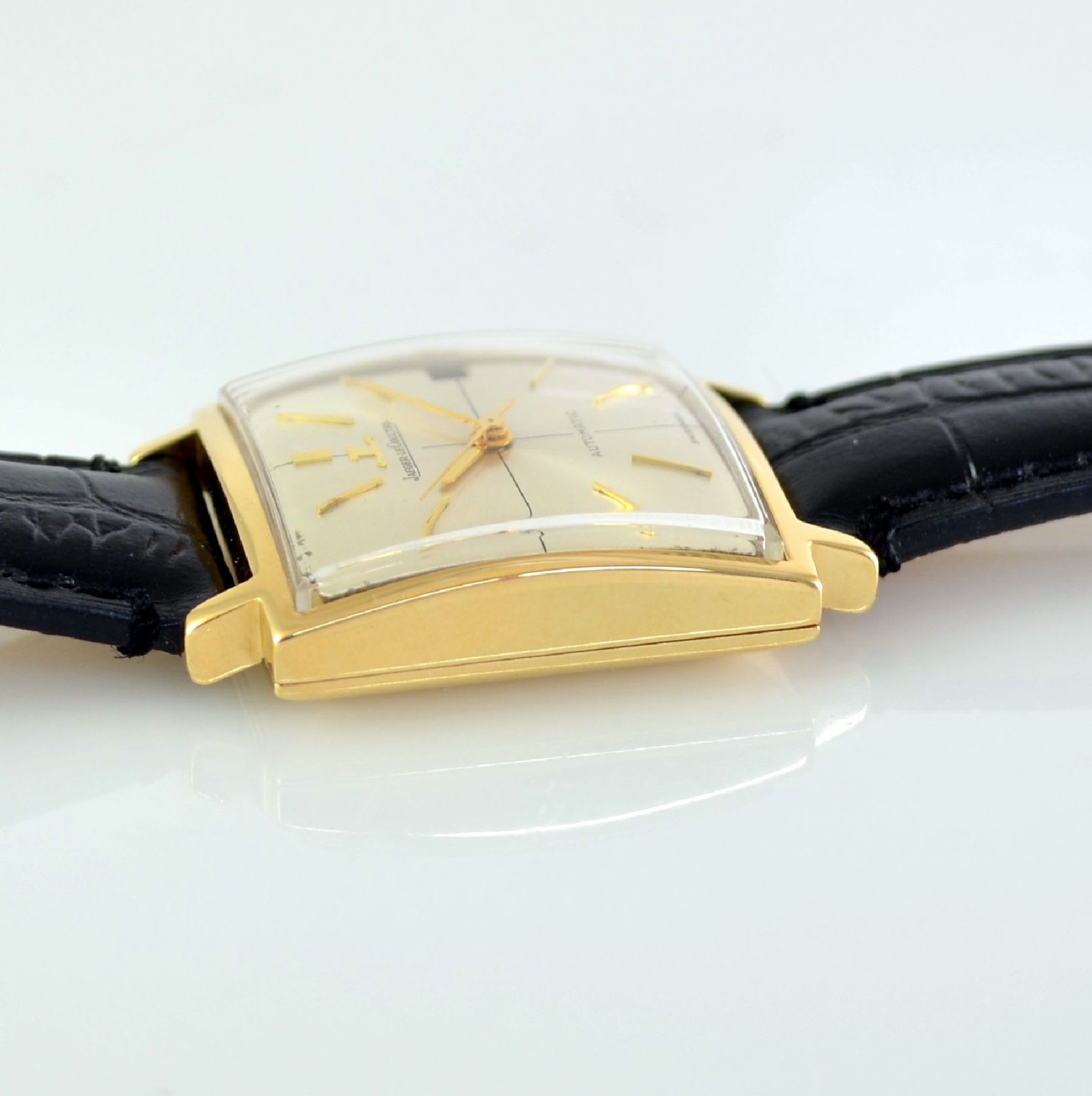 Jaeger-LeCoultre 18k yellow gold gents wristwatch, Switzerland around 1965, self winding, two- - Bild 5 aus 8