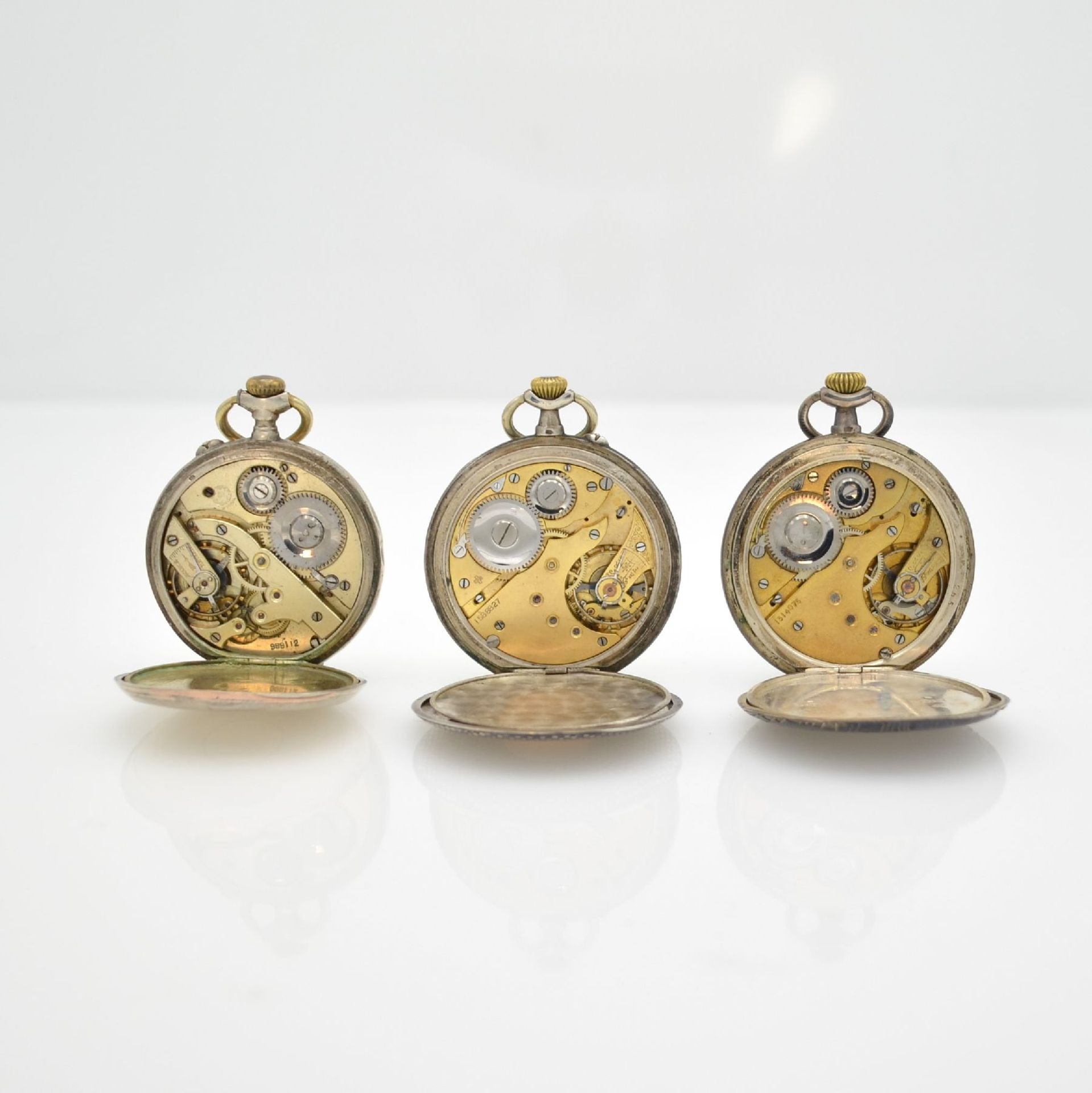 ETERNA 12 pocket watches as well as 4 gilt chains, Switzerland around 1900 till 1930, 10 silver - Bild 6 aus 14