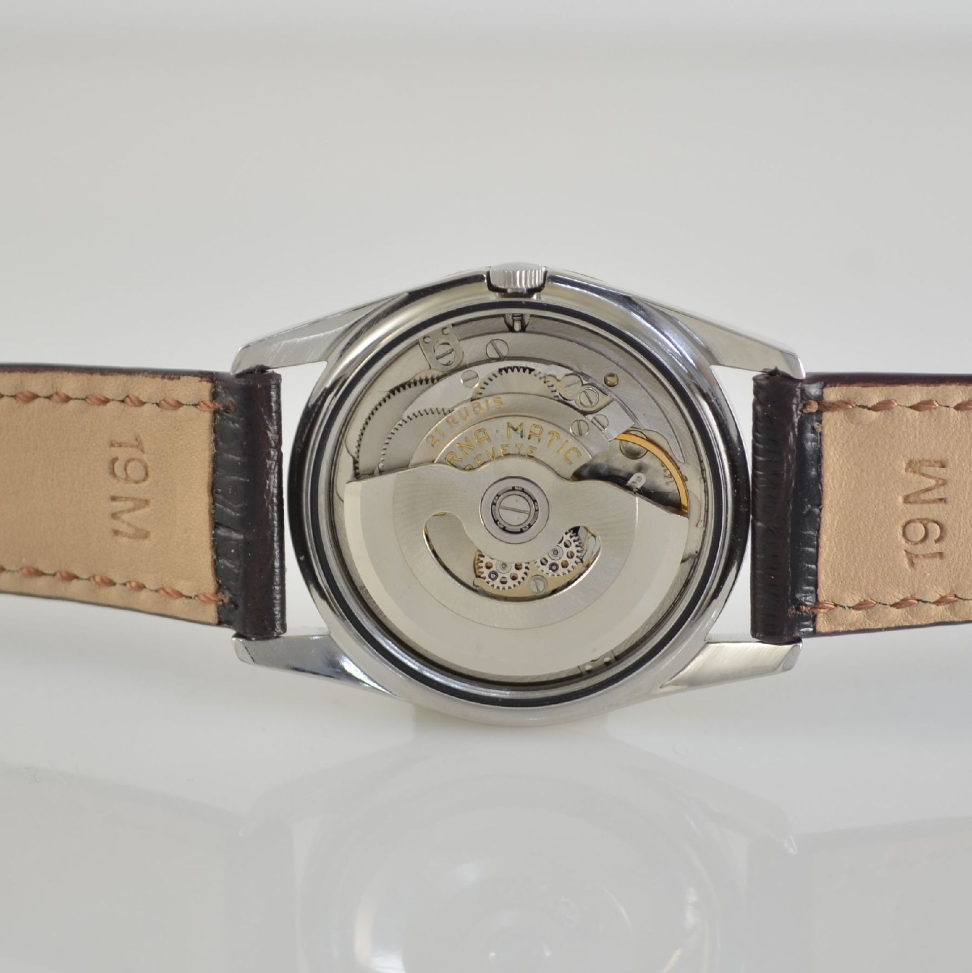 ETERNA-MATIC Armbandchronometer in steel & gold, Switzerland around 1965, screwed down case back, - Bild 6 aus 6