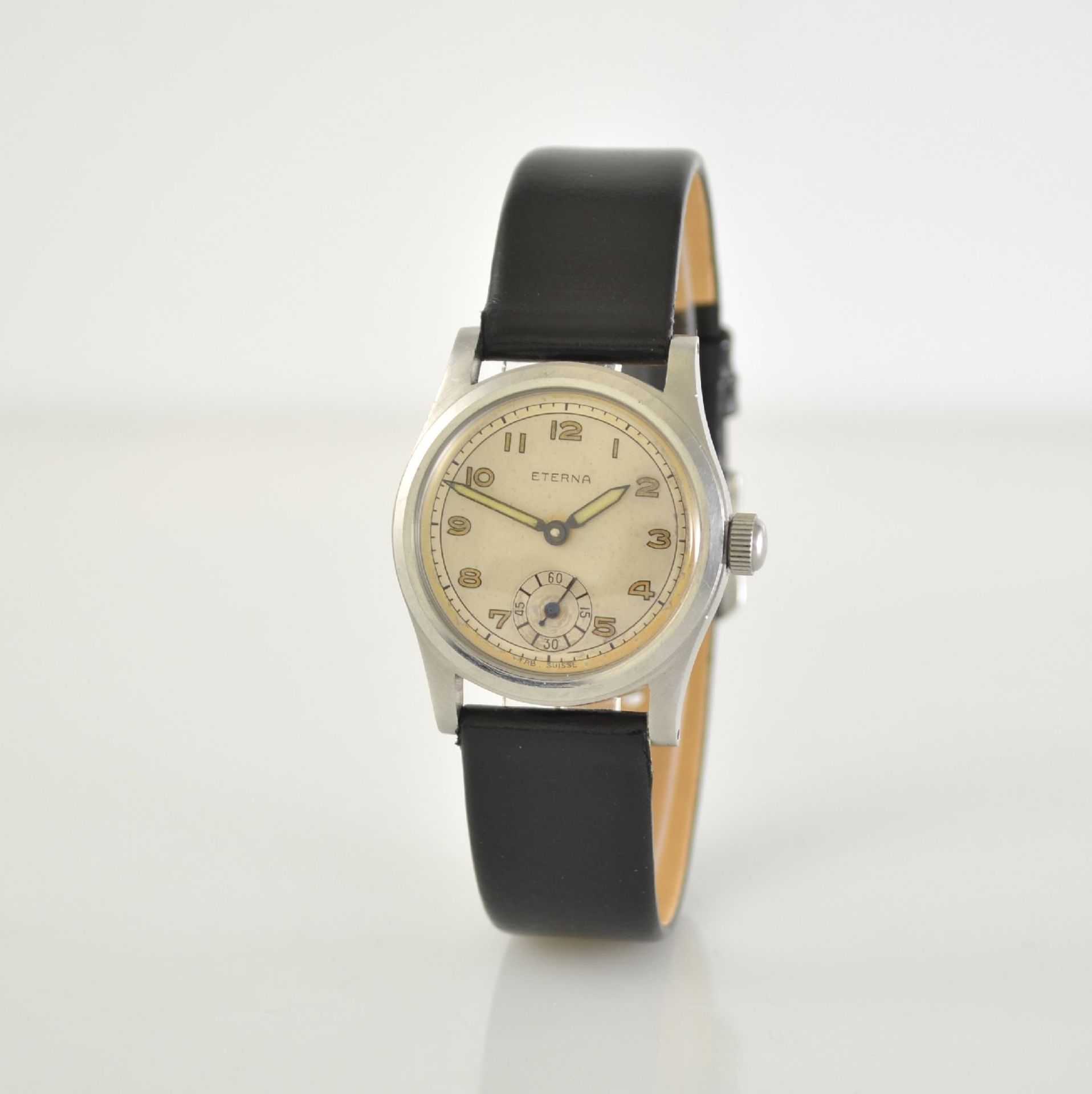 ETERNA 2 wristwatches in steel & chrome- plated, Switzerland around 1935, manual winding, silvered - Bild 3 aus 13