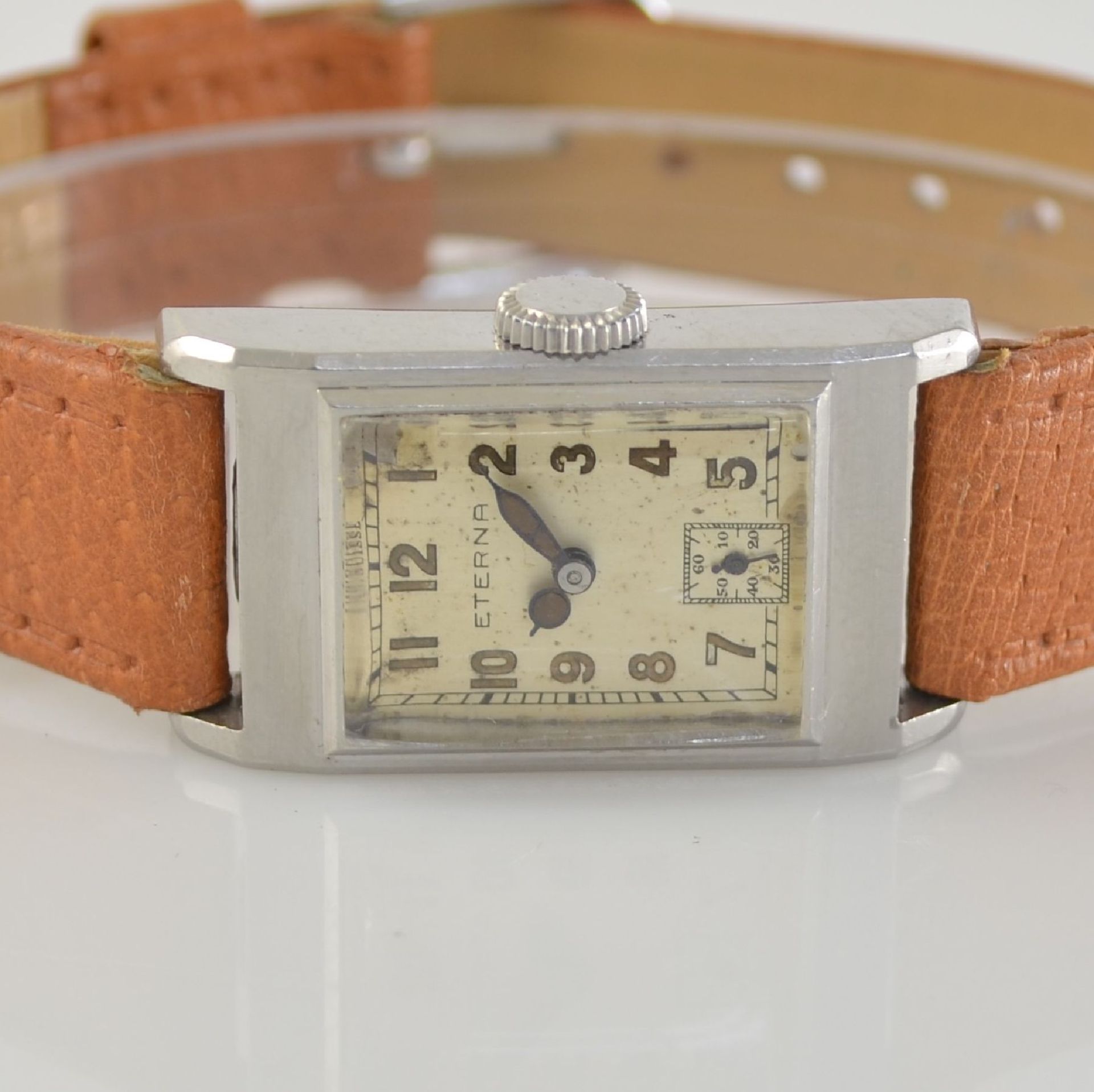 ETERNA 2 early, waterproof wristwatches in steel, Switzerland around 1935/40, both silvered dial - Bild 8 aus 12