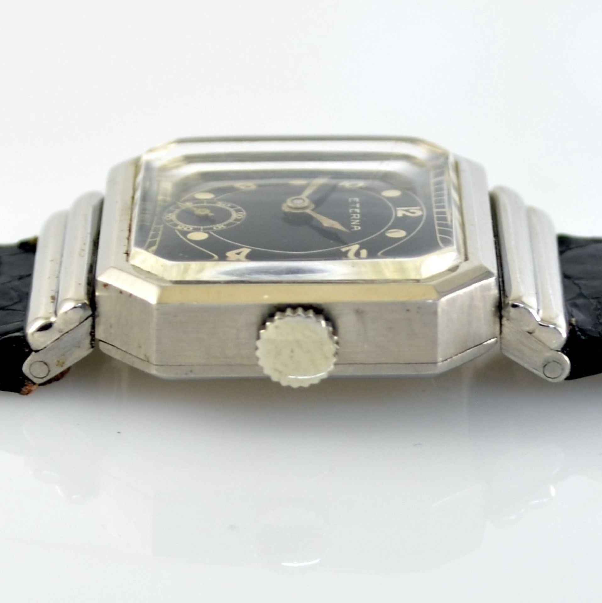 ETERNA 2 early wristwatches in steel, Switzerland around 1935, snap on case backs, 1 x octagonal - Bild 3 aus 14