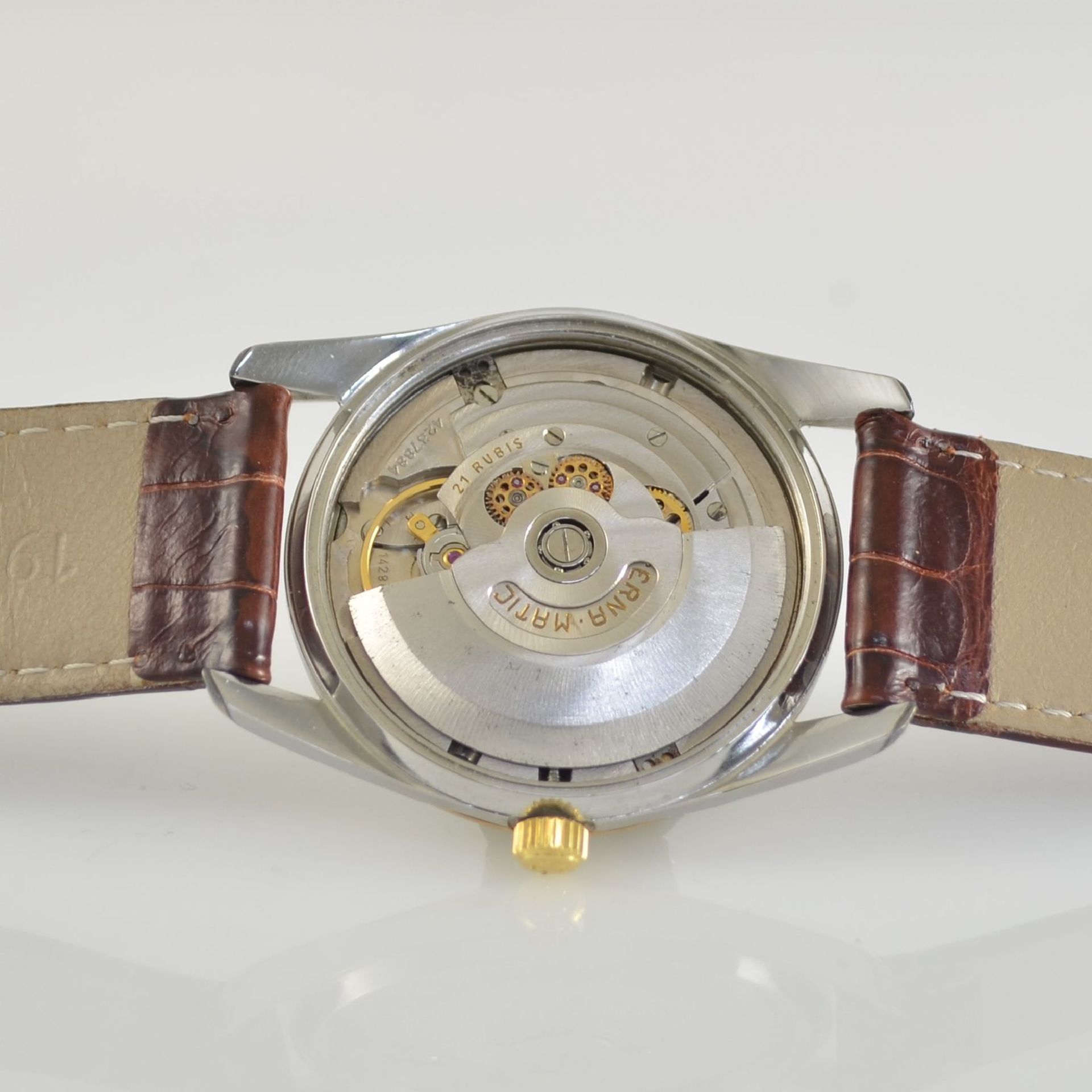 ETERNA-MATIC 2 Chronometer Centenaire in steel& steel/gold, Switzerland around 1960, screweddown - Bild 11 aus 11