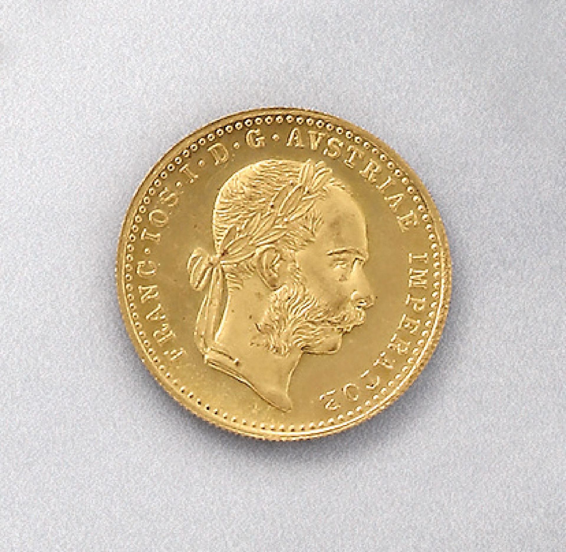 Gold coin, 1 ducat, Austria-Hungary , 1915, Franz Joseph I., official restrike