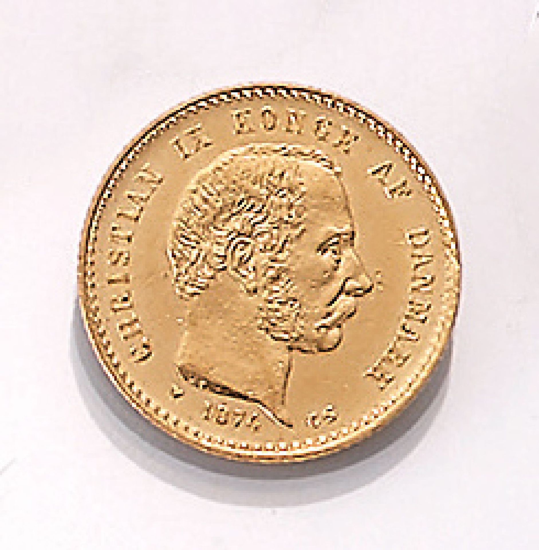 Gold coin, 10 kroner, Denmark, 1874 , Christian IX. Konge af Danmark