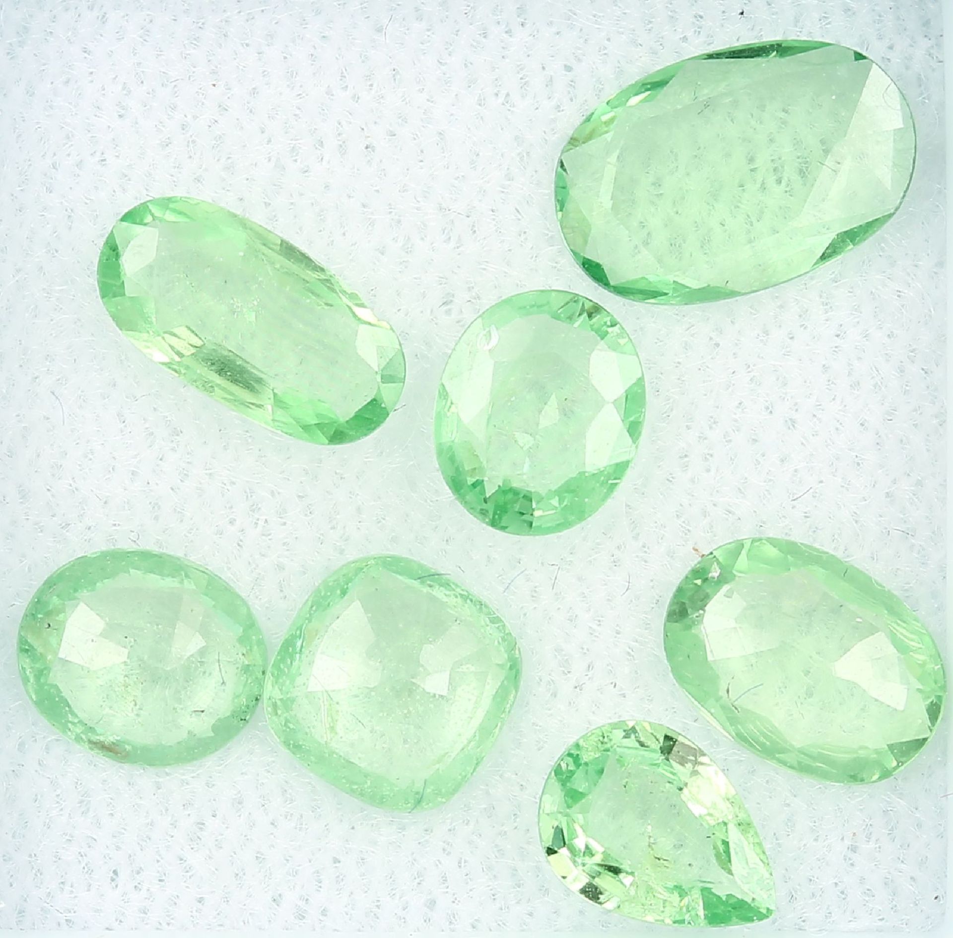 Lot 7 loose tsavorites , total approx. 4.53 ct, in different cuts Valuation Price: 400, - EUR