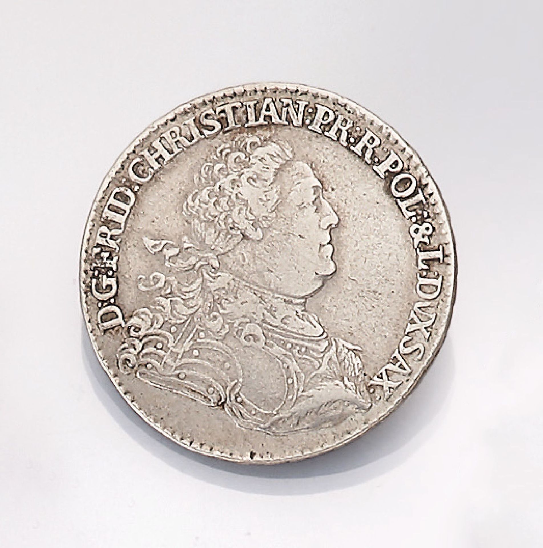 Silver coin, 2/3 Taler, Saxony, 1763 , Friedrich Christian, Albertinische Linie, D:G:FRID: