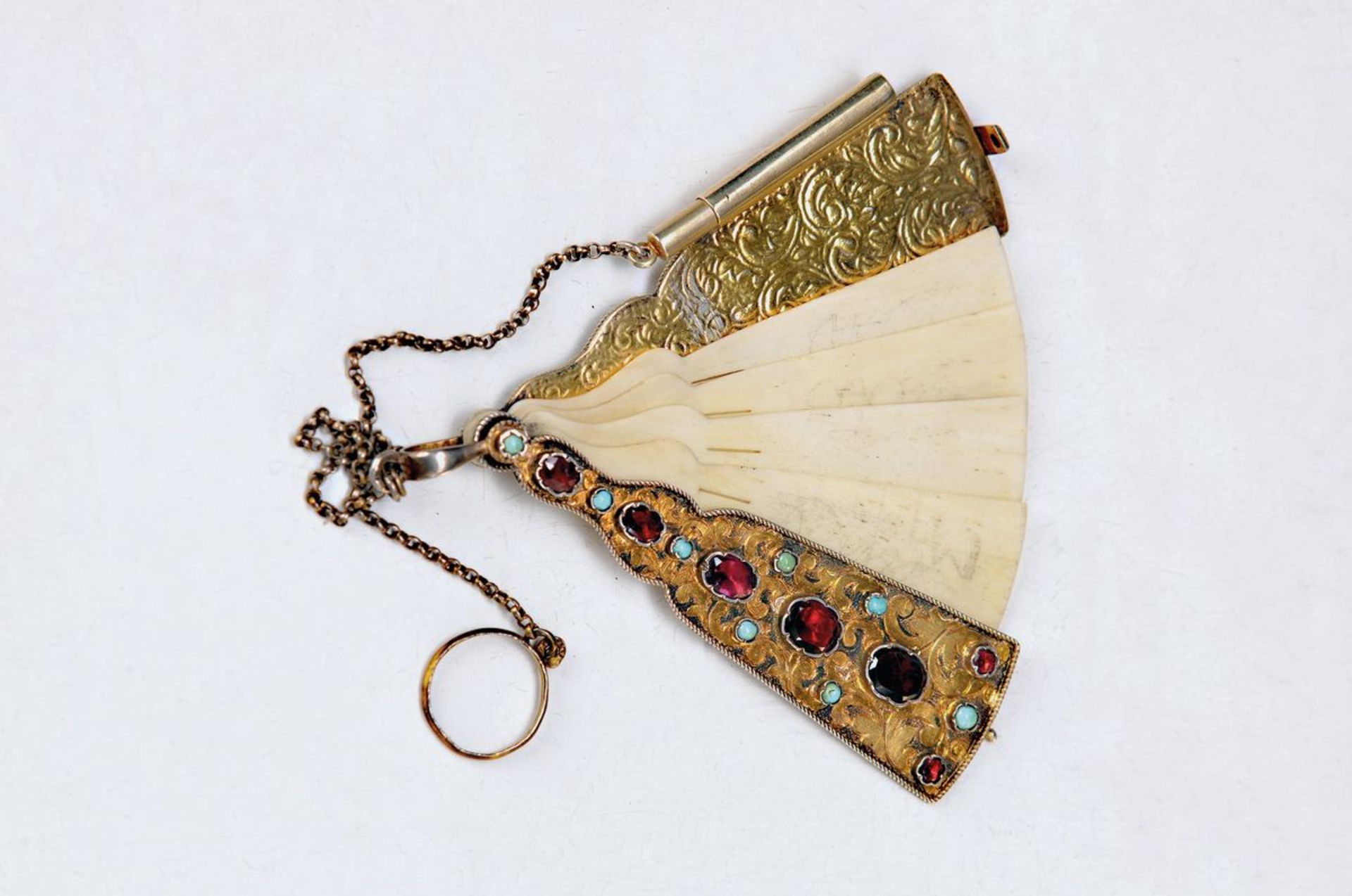 small shelf for dancing cards, Austria, around1900, interior with Ivory, engraved Silver framing,