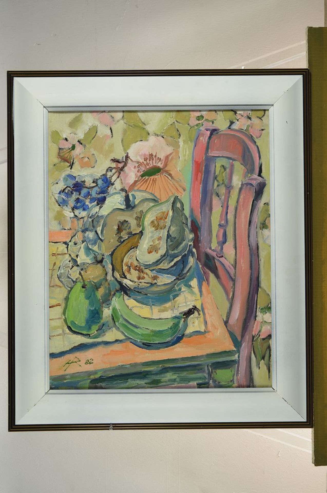 Heinz Reiss, born 1923 Haßloch, still life with Fruit and flowers, oil / canvas, lower left - Image 3 of 3