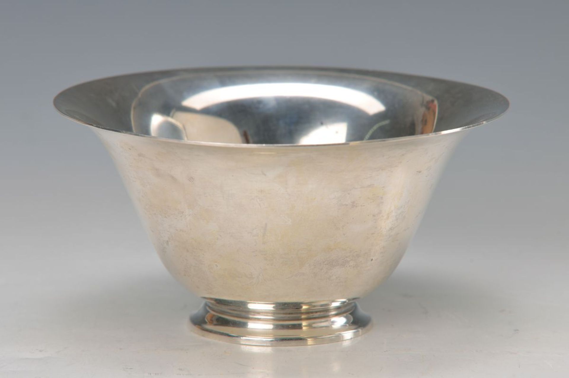 bowl, USA Tiffany, 20th c., 925 Sterling silver, curved wall H. approx. 7.5cm, S. approx. 15.5cm,