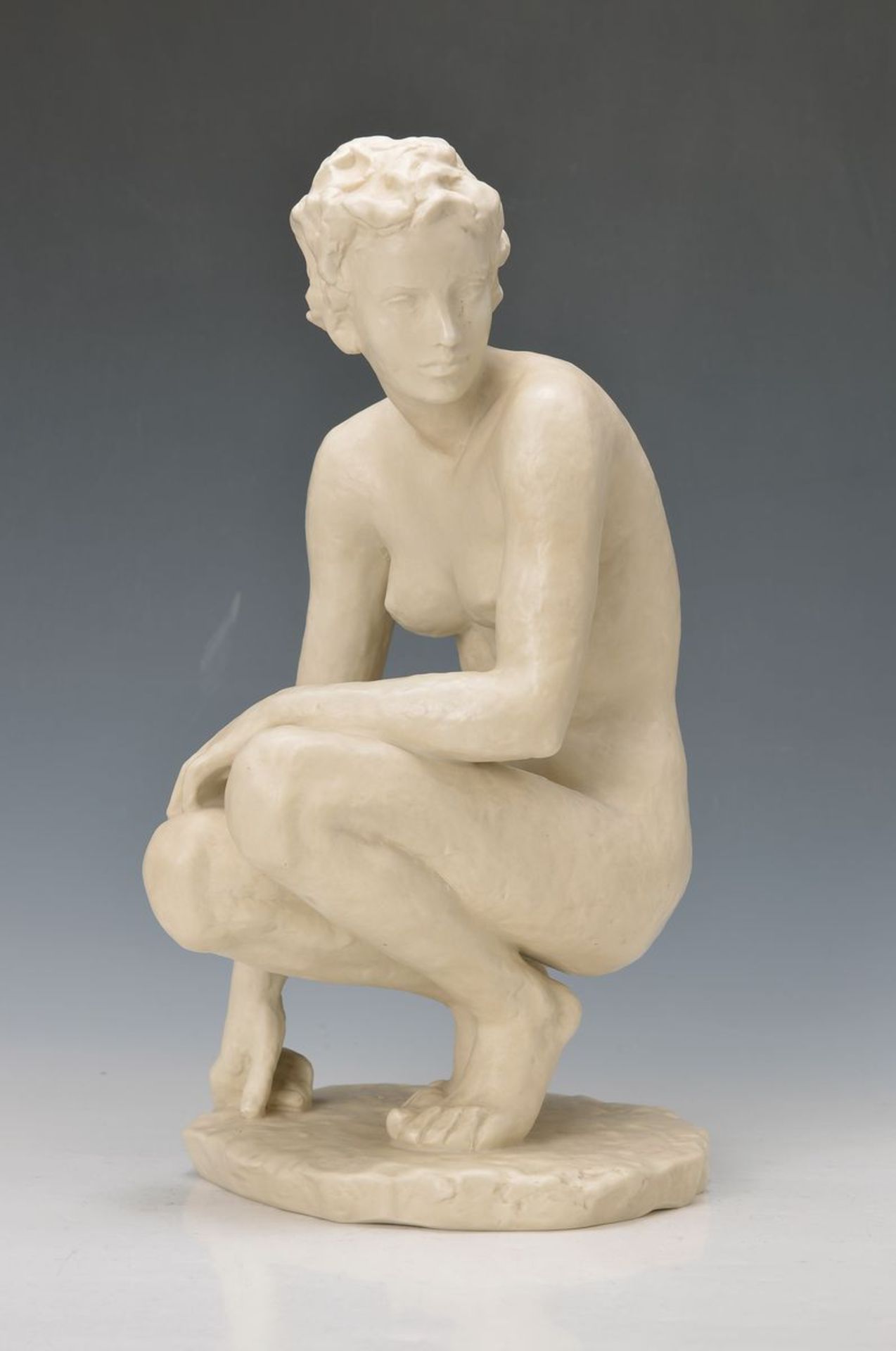 Large figurine, Rosenthal Art Department Selb,designed by Fritz Klimsch, 2nd choice, squatting,