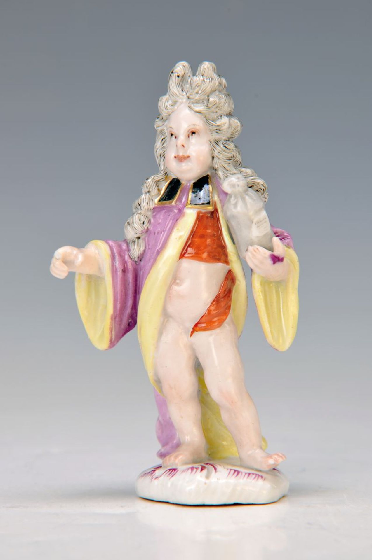 figurine, Fürstenberg, around 1770/90, Cupido as doctor, Model Johann Christoph Rombrich, one finger