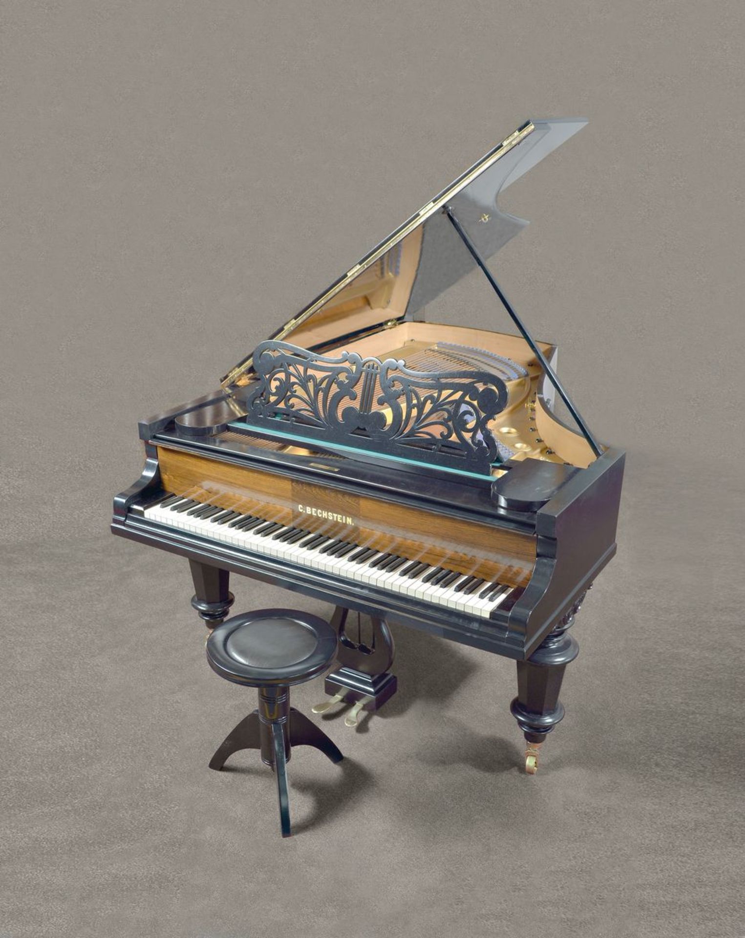 Piano, Pianoforte Fabrik C. Bechstein, purveyor to the court, Berlin, around 1870/80, No. 9817,