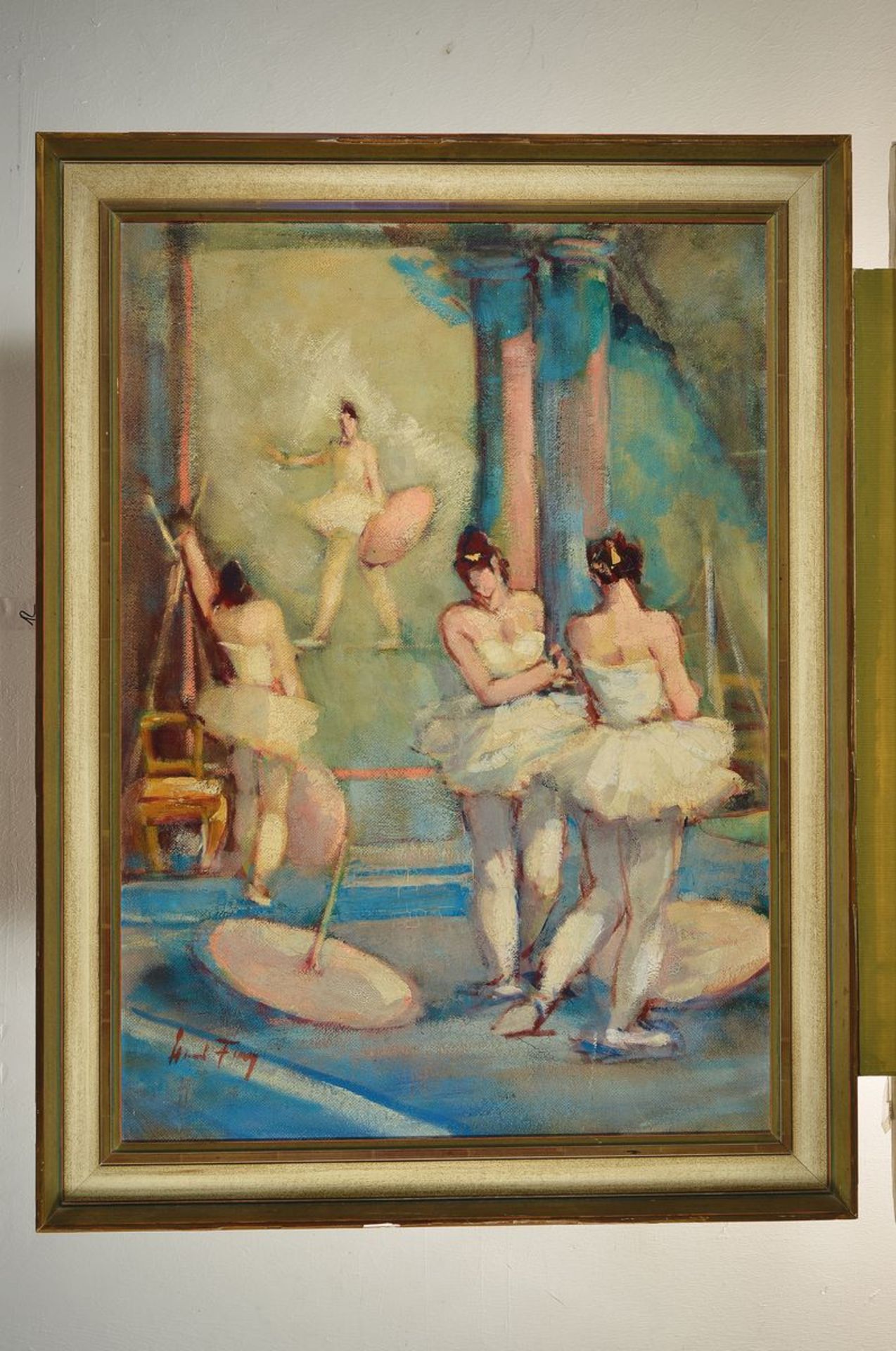 Hanns Fay, 1888 Frankenthal-1957 Neustadt, tightrope walkers, oil / painting cardboard, signed lower - Image 3 of 3