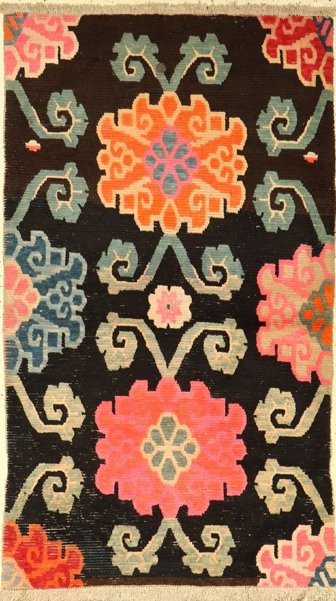 Gyantse Khaden alt, Tibet, um 1920, Wolle auf Wolle, ca. 144 x 82 cm, Lotus Design, EHZ:3