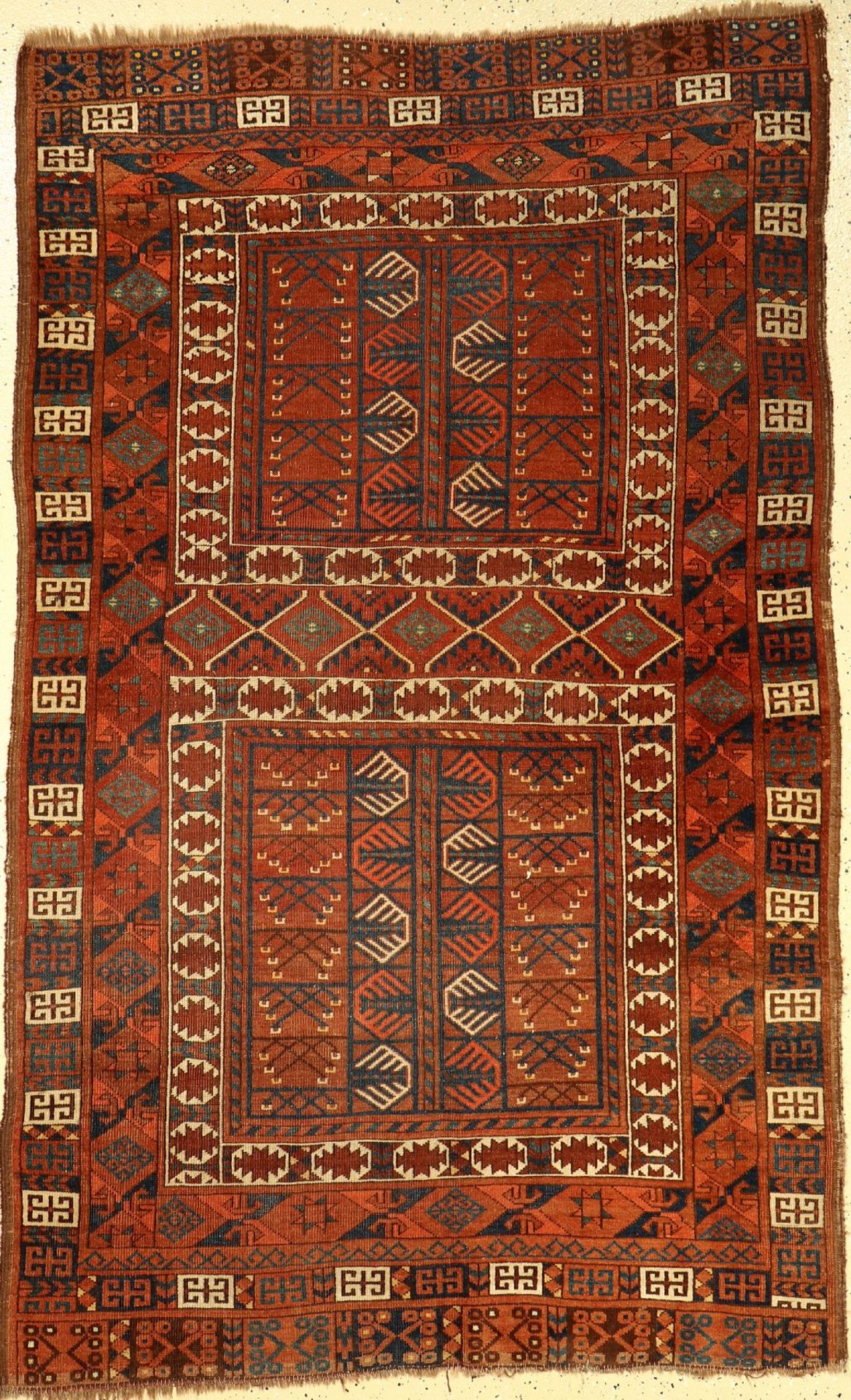 Ersari "Engsi" antik, Turkmenistan, um 1900, Wolle auf Wolle, ca. 200 x 127 cm, EHZ: 3 (