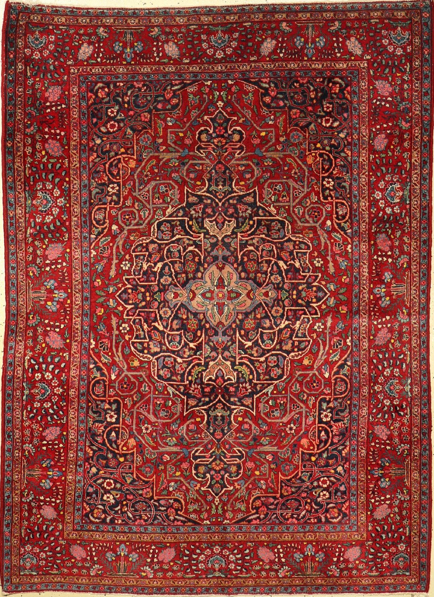 Khorassan alt, Persien, ca. 70 Jahre, Wolleauf Baumwolle, ca. 200 x 146 cm, EHZ: 3-4