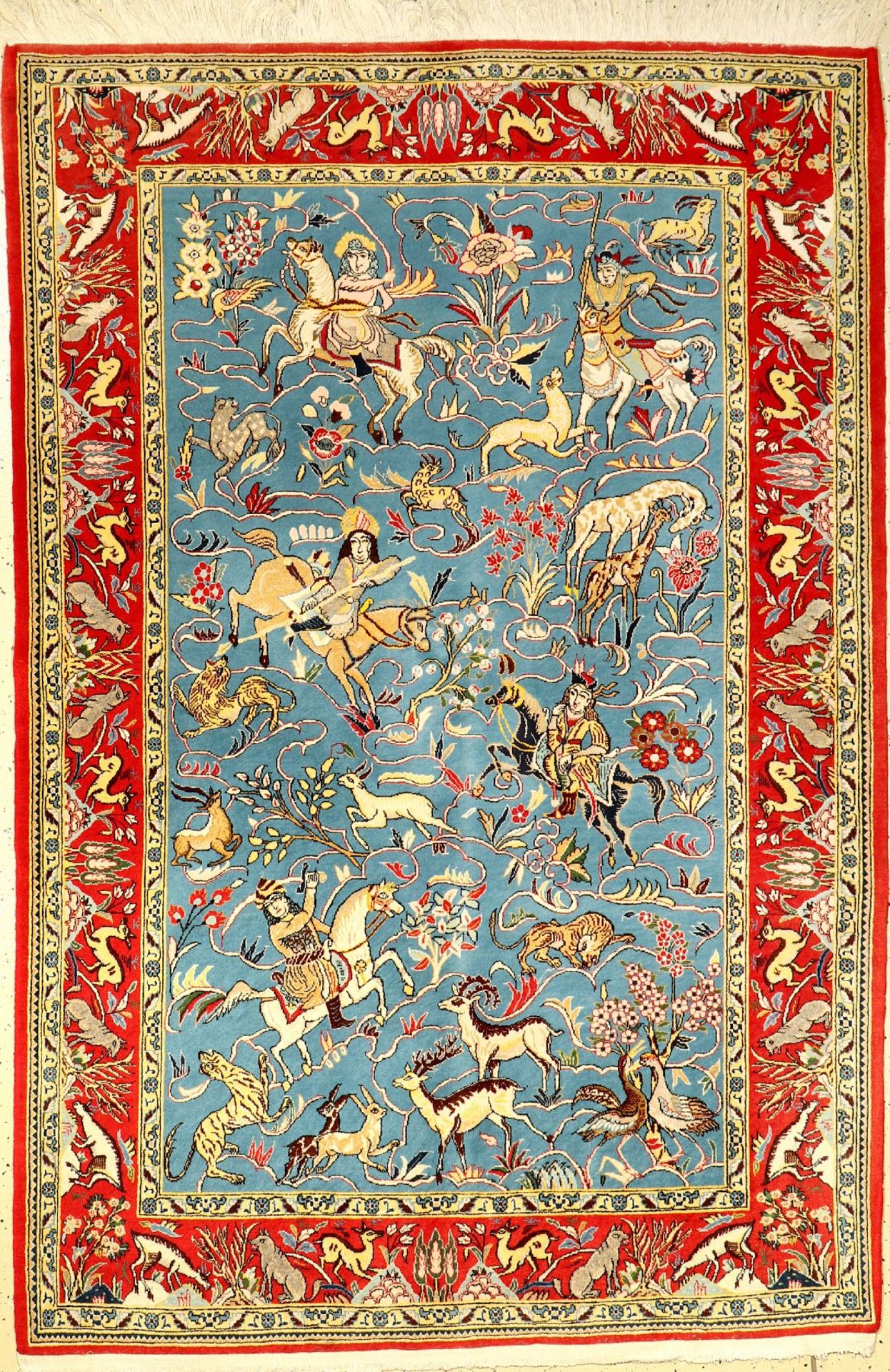 Ghom Kork, Persien, ca. 50 Jahre, Korkwollemit Seide, ca. 212 x 142 cm, EHZ: 2