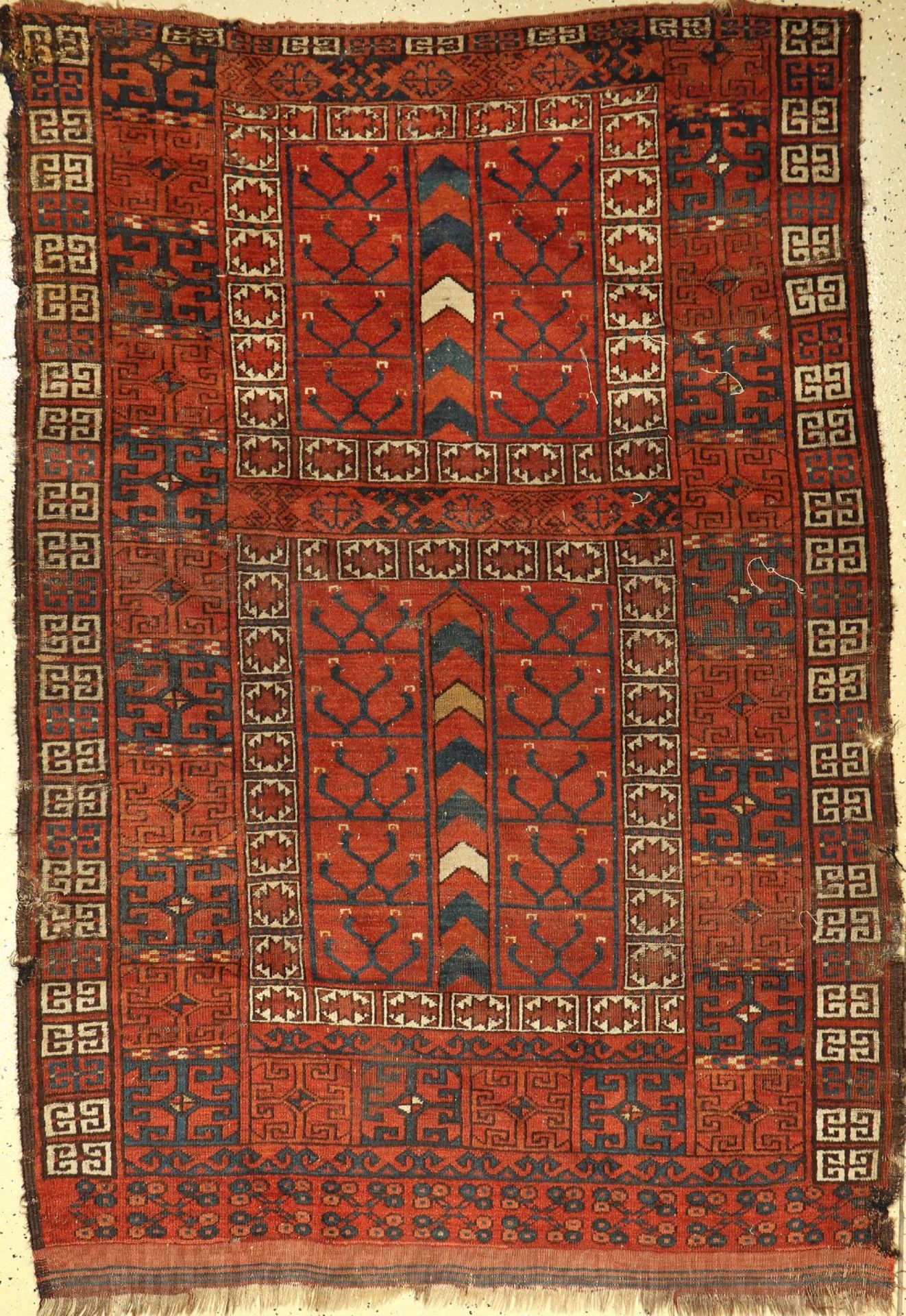 Ersari Engsi antik, Turkmenistan, 19.Jhd., Wolle auf Wolle, ca. 192 x 135 cm, (Alters