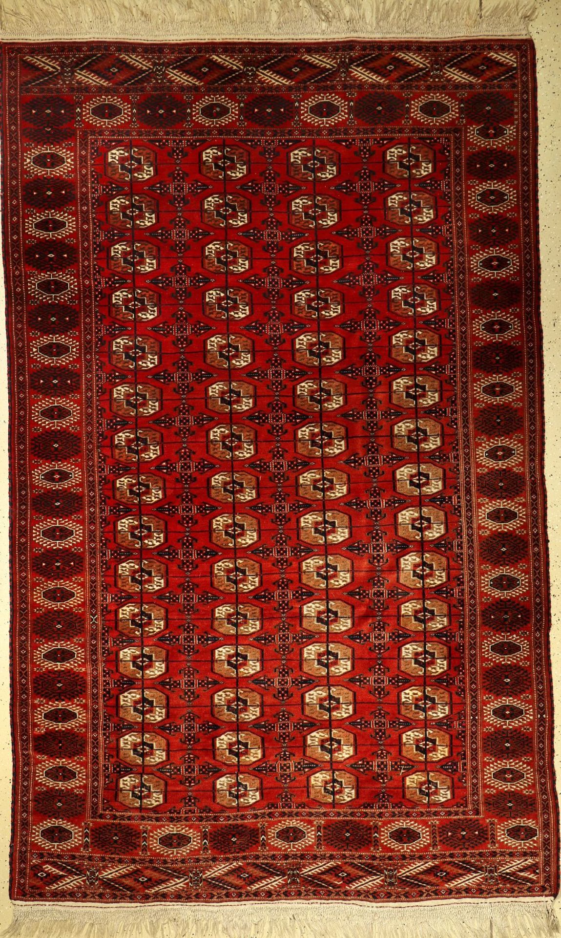 Torkman Hauptteppich alt, Persien, ca. 60 Jahre, Wolle auf Wolle, ca. 314 x 194 cm, EHZ:2-3