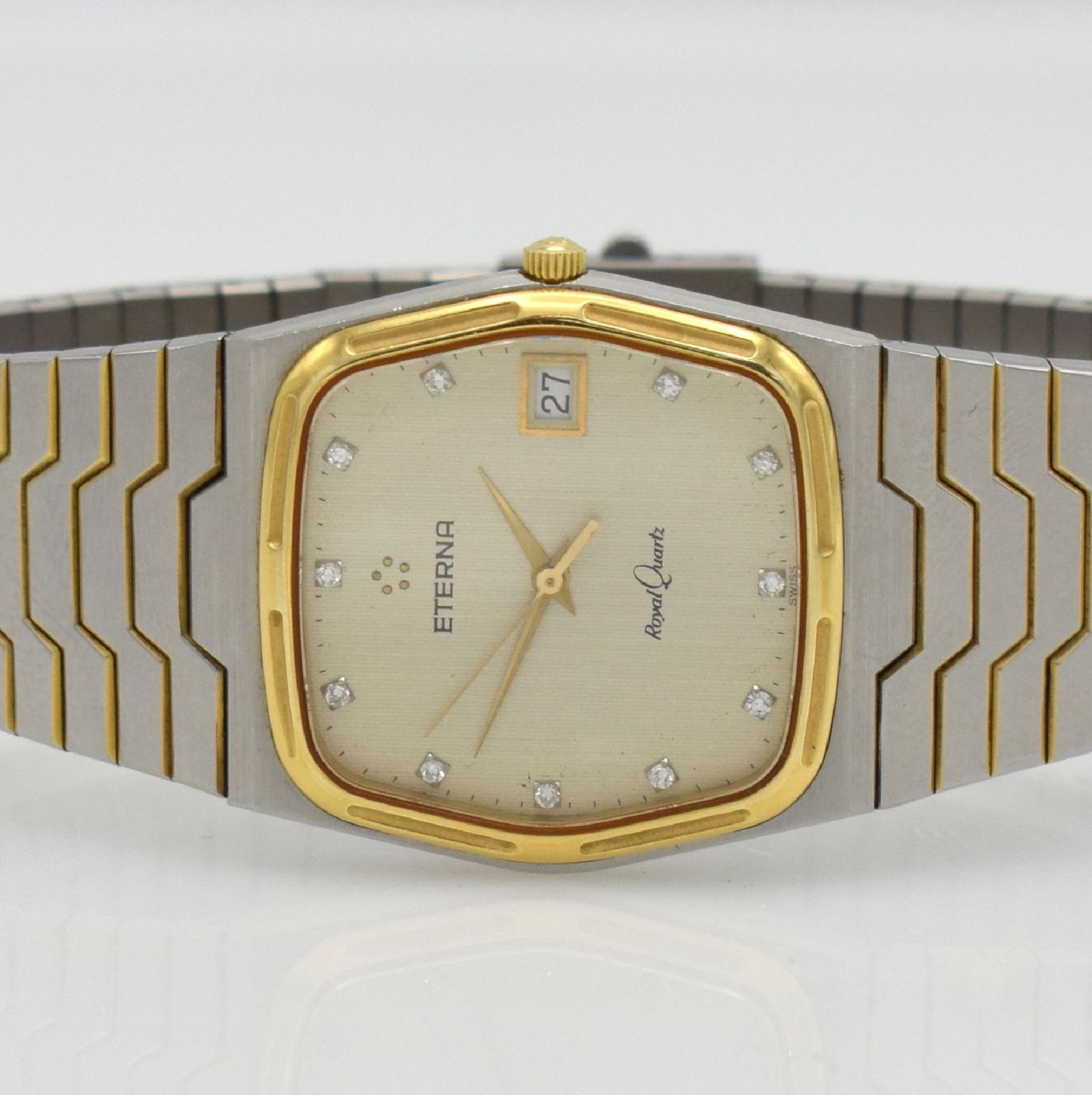 ETERNA Royal Quartz wristwatch in stainless steel & gold, Switzerland around 1985, quartz, - Bild 2 aus 6
