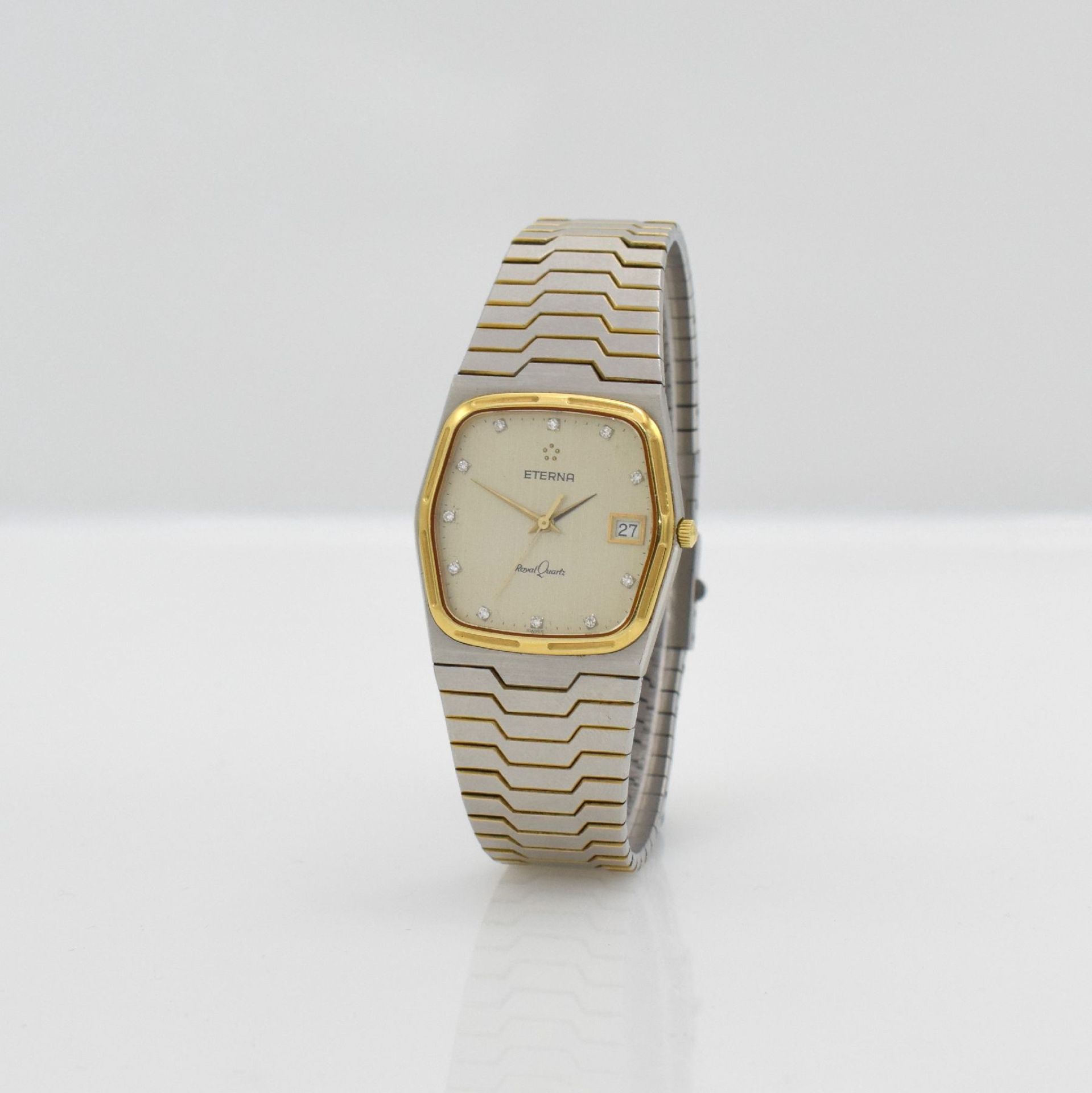 ETERNA Royal Quartz wristwatch in stainless steel & gold, Switzerland around 1985, quartz, - Bild 3 aus 6