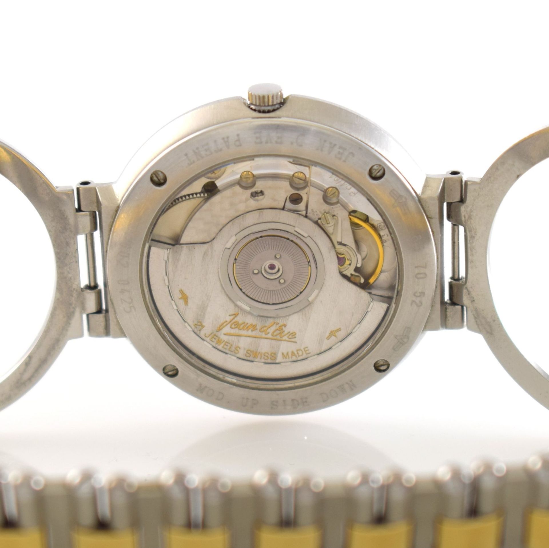 JEAN D'EVE Designer gents wristwatch series Upside Down, self winding, Switzerland around 1995, - Bild 7 aus 7