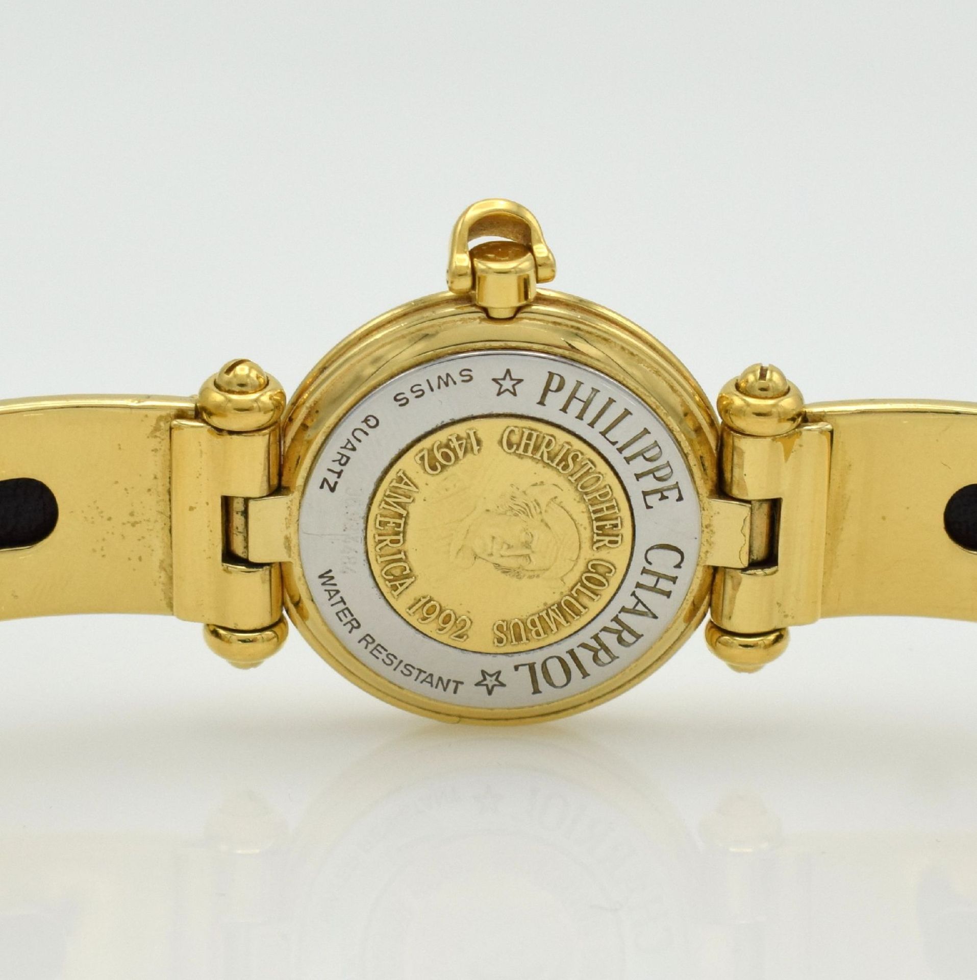 PHILIPPE CHARRIOL ladies wristwatch, Switzerland around 1995, quartz, gold-plated case, snap on case - Bild 6 aus 6