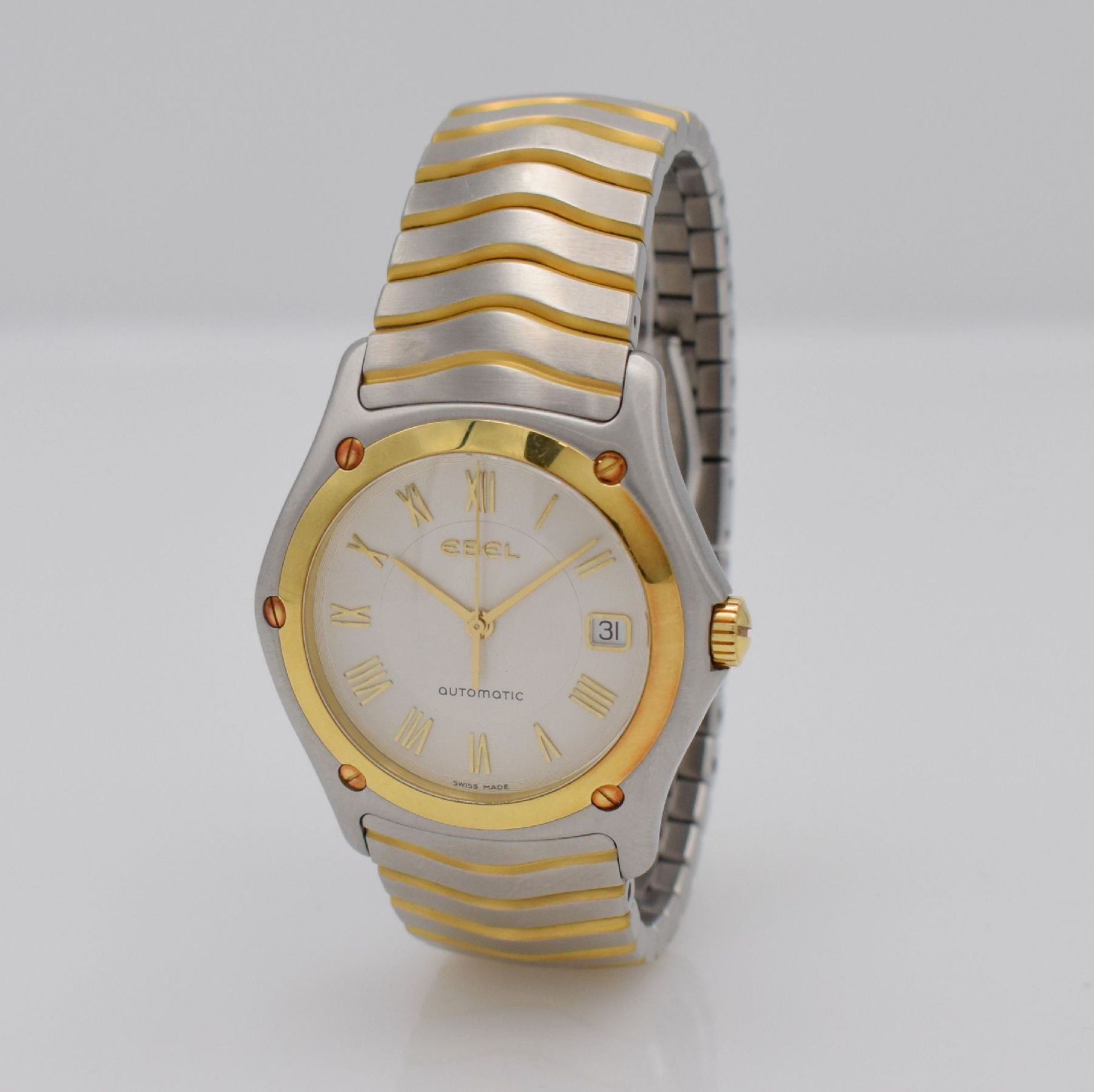 EBEL Classic Wave gents wristwatch in stainless steel & 18k yellow gold, Switzerland around 2010, - Bild 3 aus 5