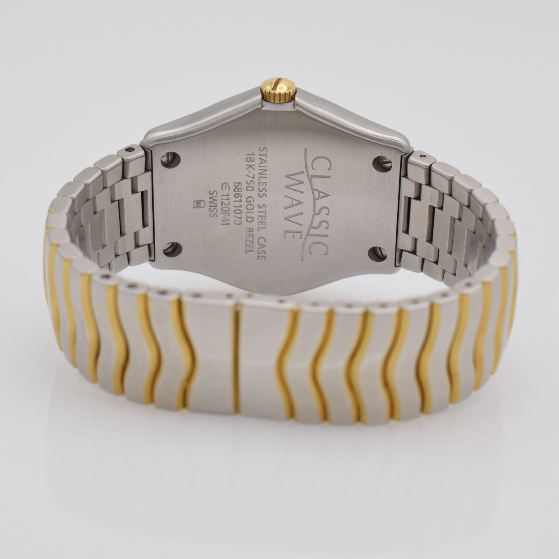 EBEL Classic Wave gents wristwatch in stainless steel & 18k yellow gold, Switzerland around 2010, - Bild 4 aus 5