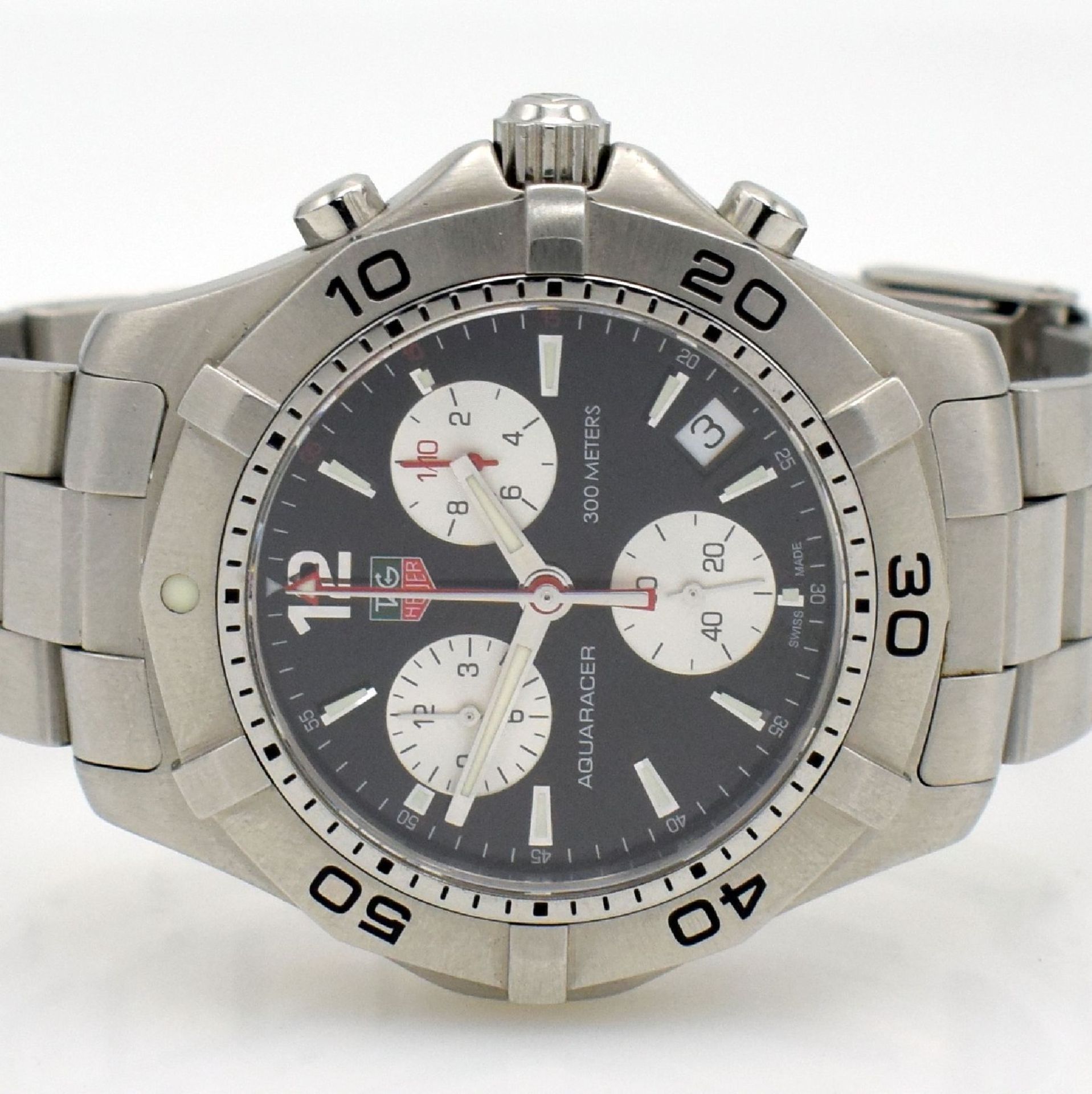TAG HEUER Aquaracer gents wristwatch with chronograph, Switzerland around 2010, quartz, reference - Bild 2 aus 5