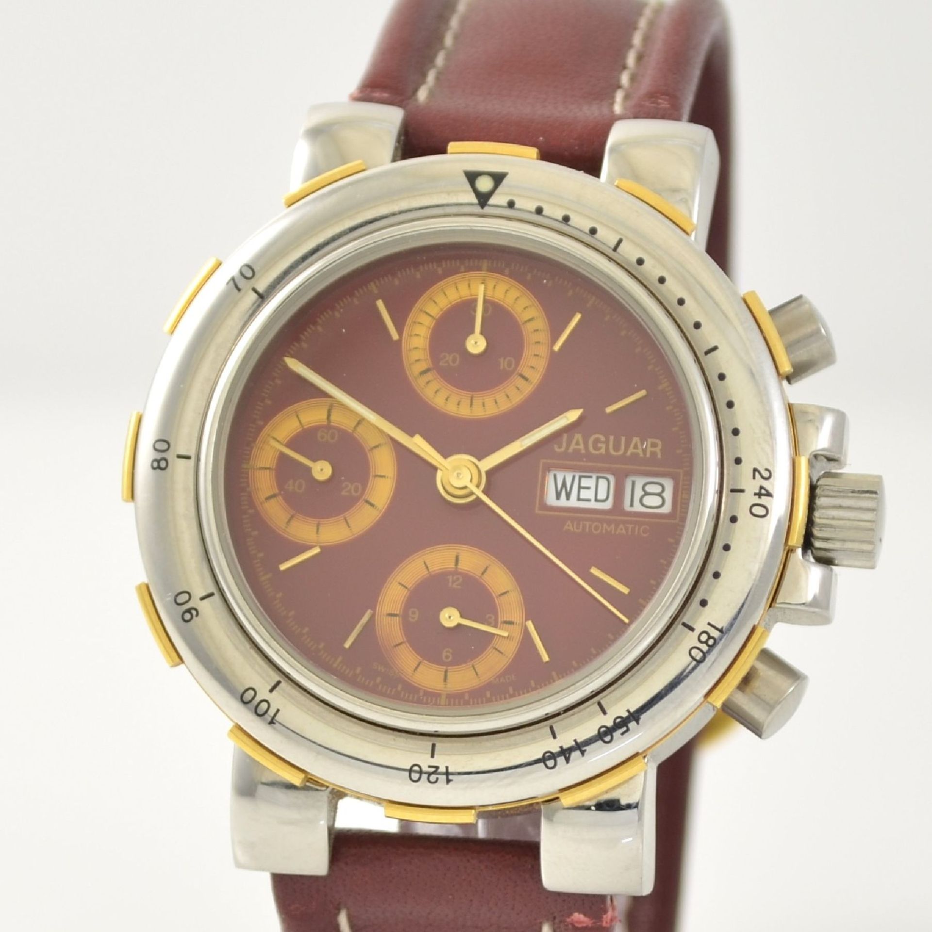 JAGUAR gents wristwatch with chronograph, Switzerland around 1995, self winding, screwed down - Bild 4 aus 6