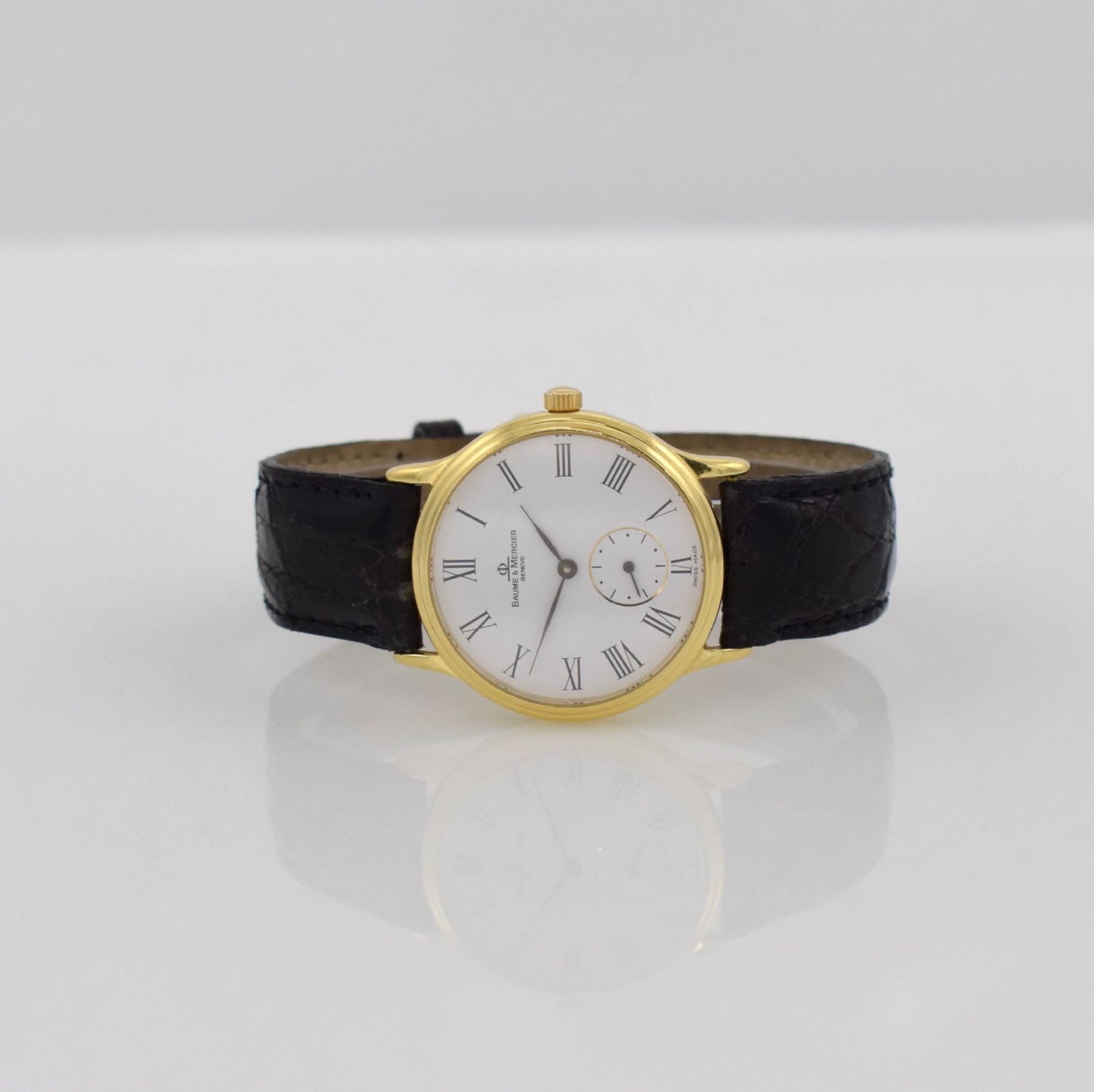 BAUME & MERCIER 18k yellow gold wristwatch, Switzerland sold according to original warranty card