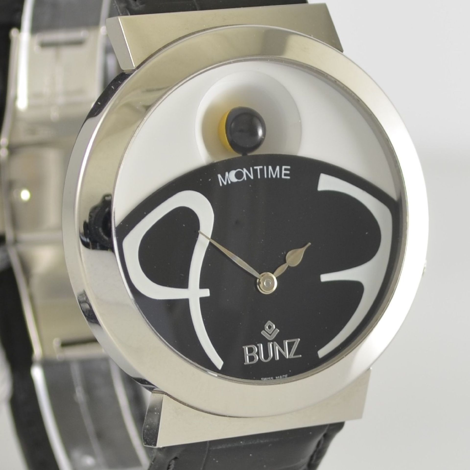 BUNZ Moontime nearly mint, unusual big ladies wristwatch with moon phase, Switzerland around 2005, - Bild 6 aus 6