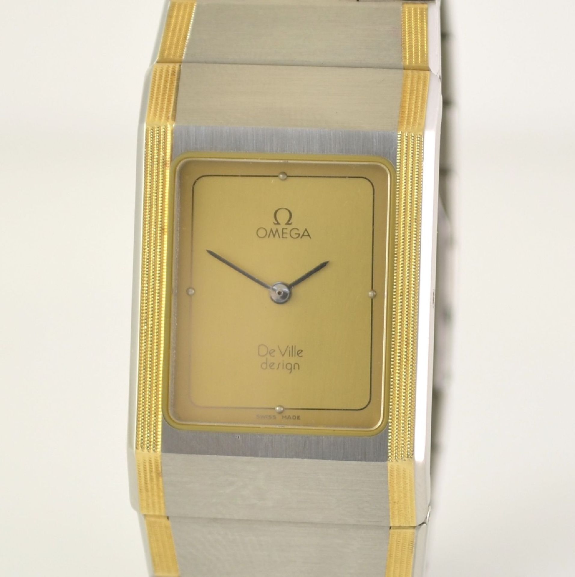 OMEGA wristwatch series De Ville design, Switzerland 1980´s, reference 1387, stainless steel/gold - Bild 4 aus 6